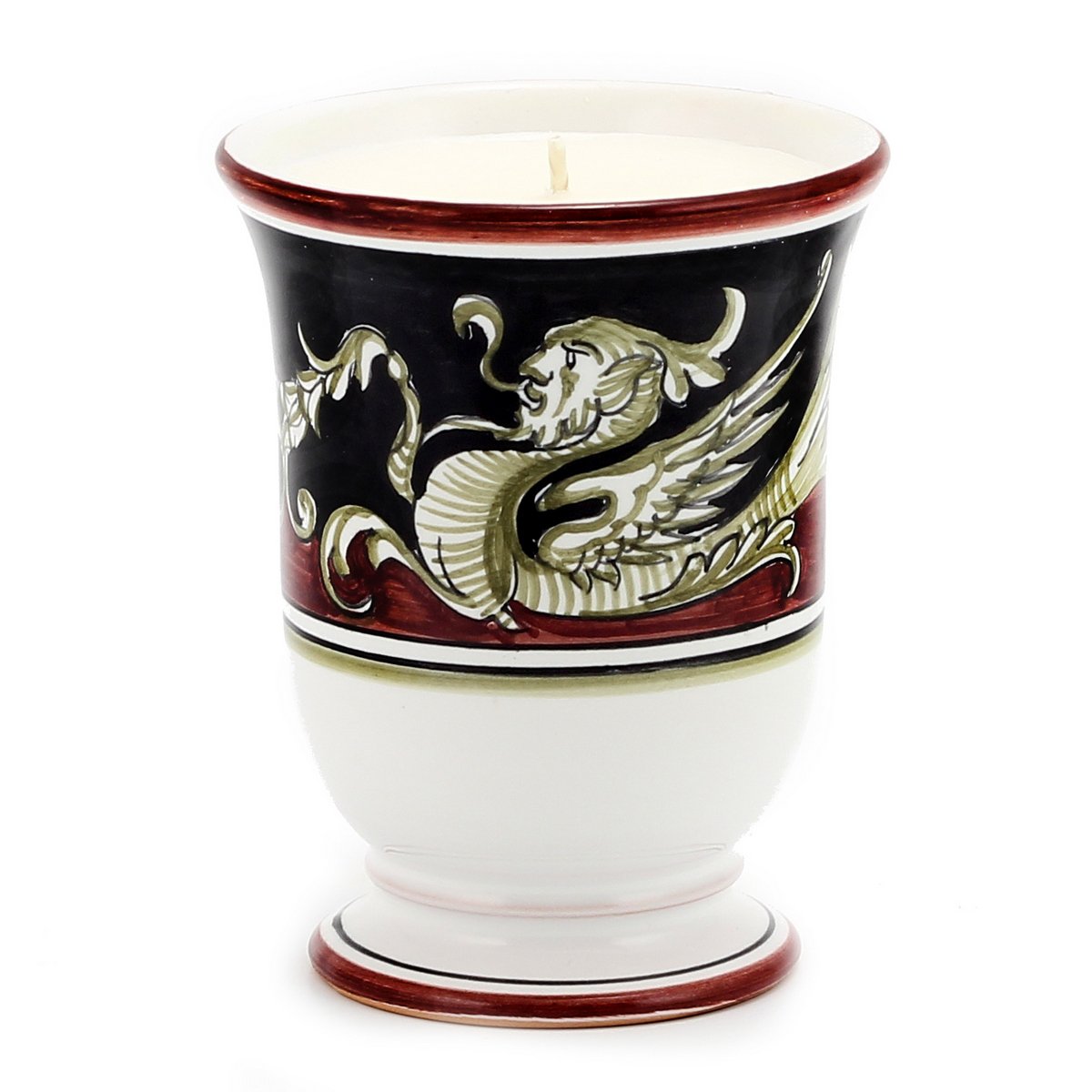 DERUTA CANDLES: Bell Cup Pompei Design Scented Candle in Venetian Lavender Fragrance - Perfect for Home Decor, Relaxation & Aromatherapy