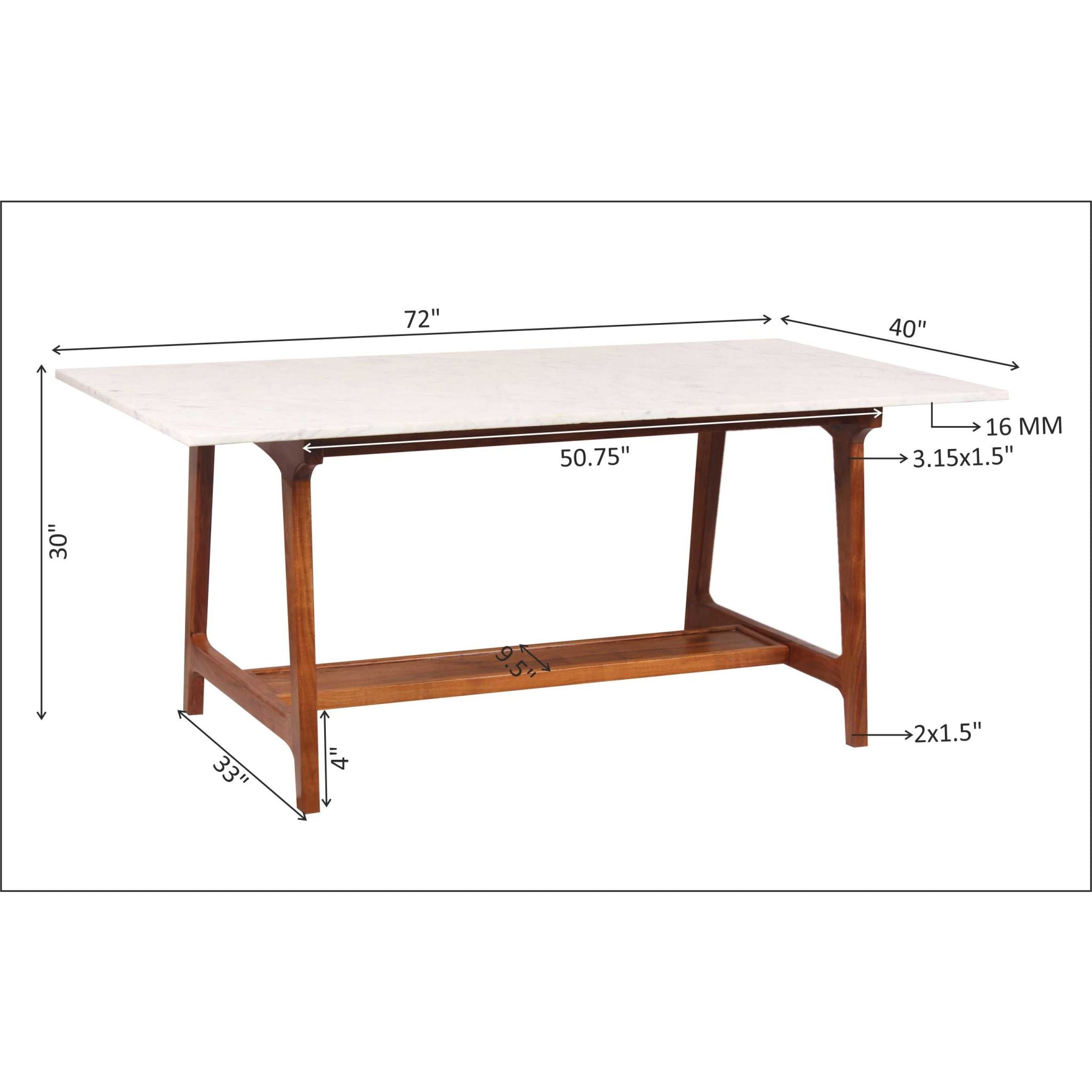 Modern White Aspen Dining Table - Solid Wood Kitchen Table for 6 - Farmhouse & Contemporary Dining Room Furniture - Perfect for Family Gatherings & Dinner Parties