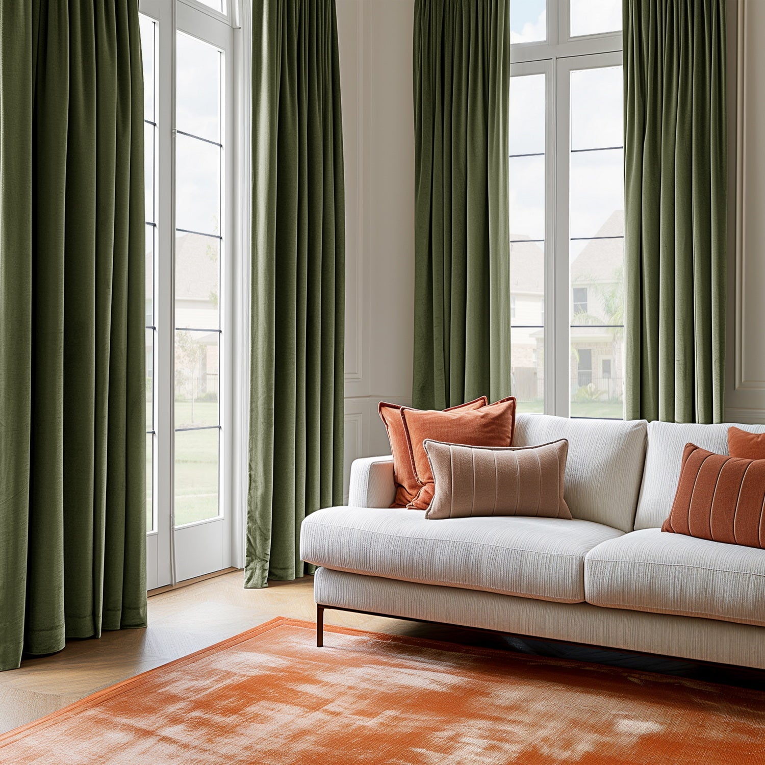 Hunter Green Signature Velvet Custom Curtains - Premium Blackout Drapes for Living Room & Bedroom - Elegant Window Treatments for Home Decor