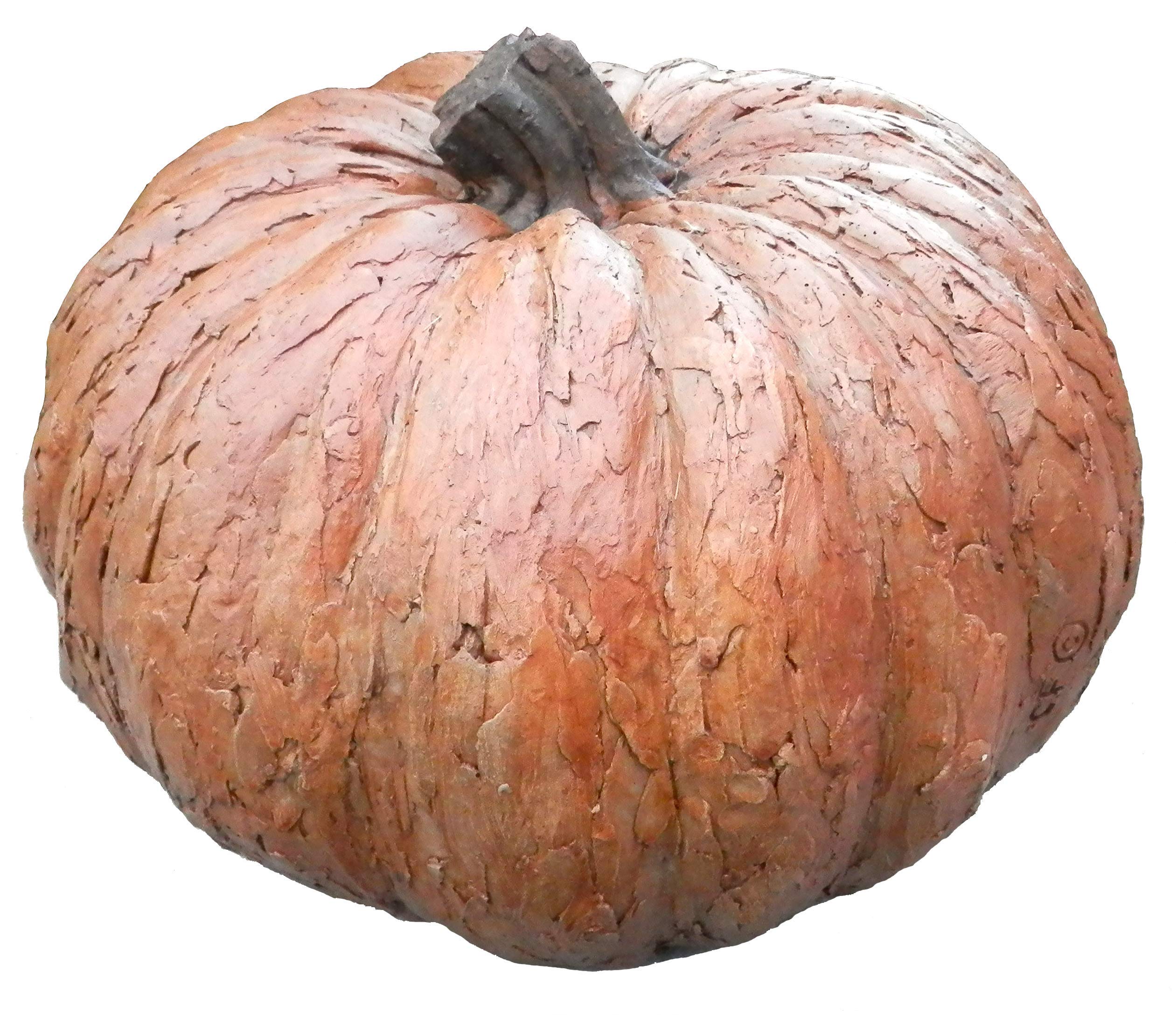 Classic Autumn Halloween Stone Pumpkin & Cinderella Jack-O'-Lantern - Artificial Pumpkin Sculpture for Indoor & Outdoor Decor - Perfect for Fall Porch, Garden, and Party Decoration