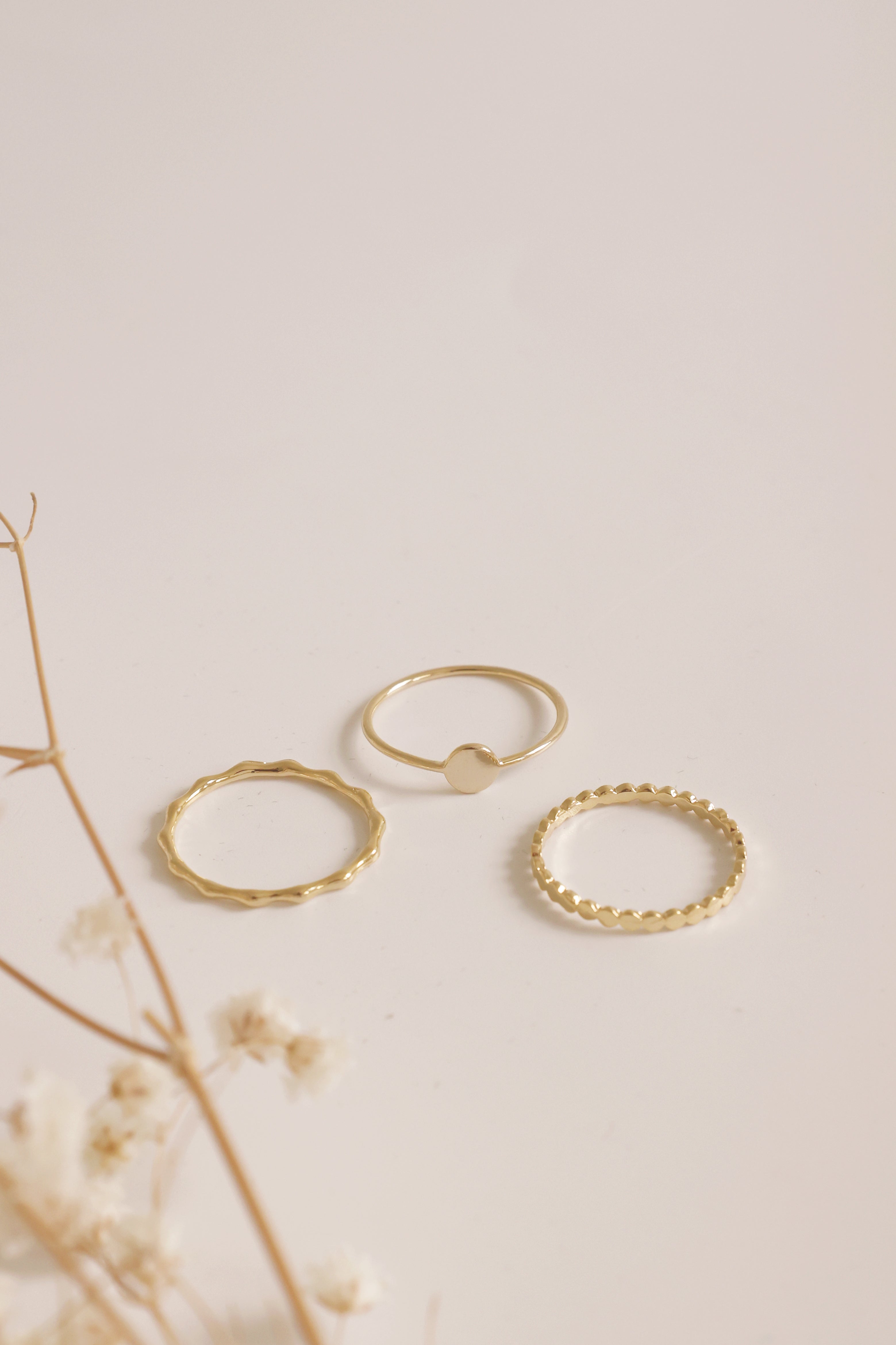 Ava 3-Piece Ring Set for Women - Elegant Stackable Rings for Everyday Wear, Gift Giving & Special Occasions
