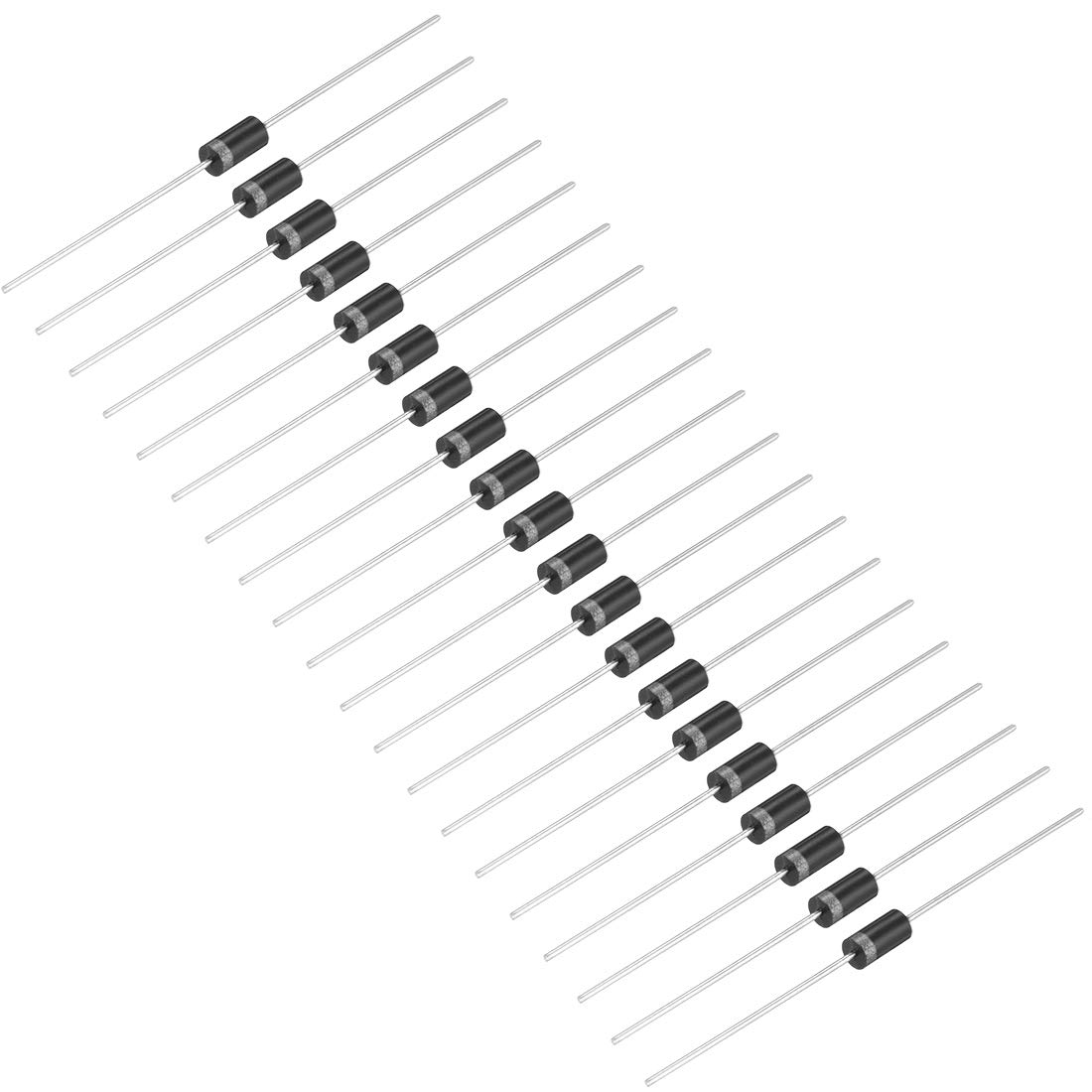 uxcell 1N4007 Rectifier Diode 1A 1000V Electronic Silicon Diodes 20pcs Pack - Ideal for Power Supplies, Circuit Protection & DIY Electronics Projects