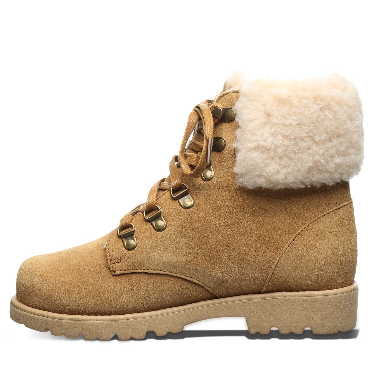 BEARPAW Women's Sam Suede Lace-Up Boots - Lightweight, Comfortable & Stylish | Multiple Sizes & Colors Available | Perfect for Casual Wear, Outdoor Activities & Winter Fashion