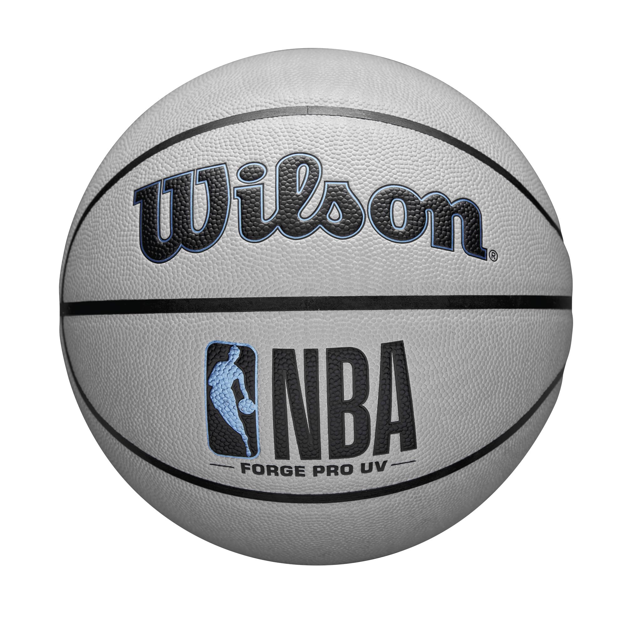 Wilson NBA Forge Basketball - Indoor/Outdoor Game Ball for Courts & Driveways