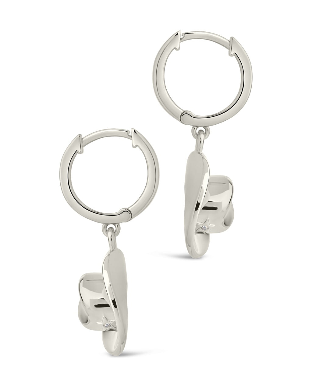 Laney CZ Cowboy Hat Micro Hoop Earrings - Western Style Dainty Hoops for Women | Perfect for Country Concerts, Rodeos & Cowgirl Fashion