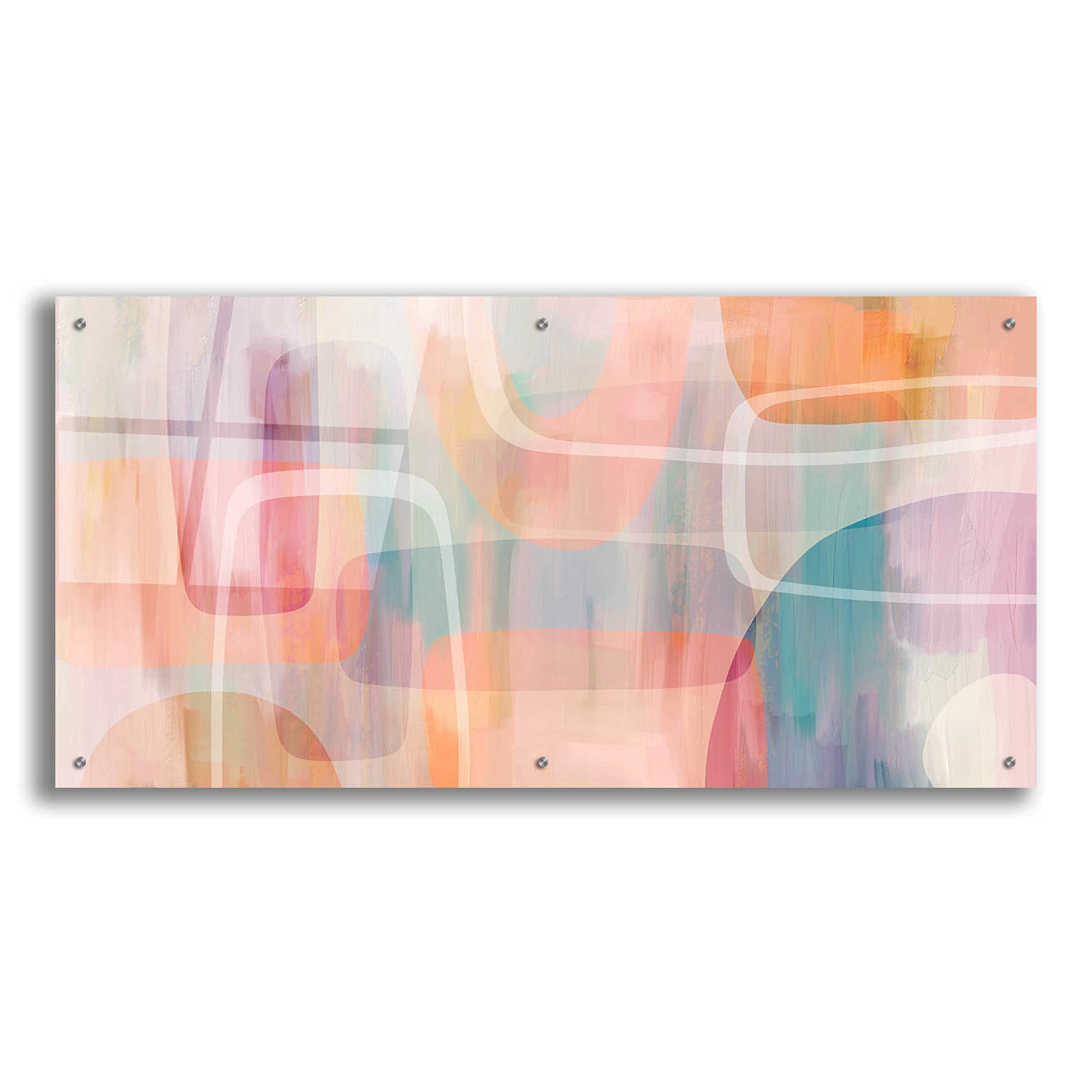 Summer Sound Acrylic Glass Wall Art by Andrea Haase - 48x24 Inches Modern Abstract Painting for Living Room, Bedroom & Office Decor