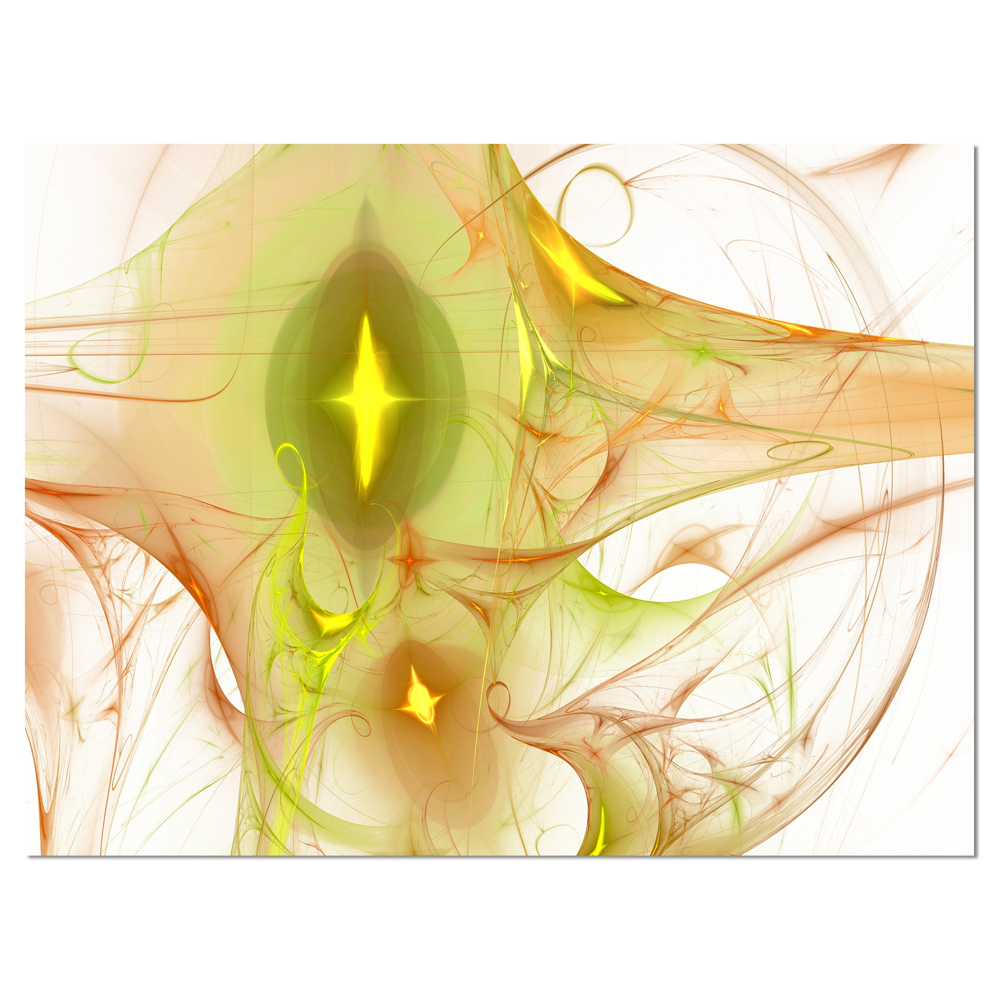 Yellow Bright Candle Abstract Canvas Art Print - Modern Wall Decor for Living Room, Bedroom & Office - Perfect Home Decoration Gift