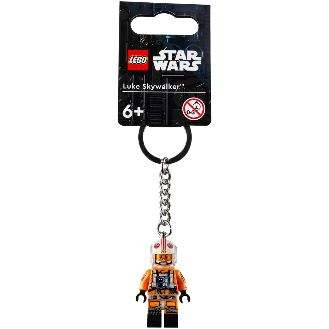 LEGO Star Wars Luke Skywalker 854288 Keychain - Pilot Minifigure Collectible Orange - Perfect for Star Wars Fans, Keychains & Gift Ideas