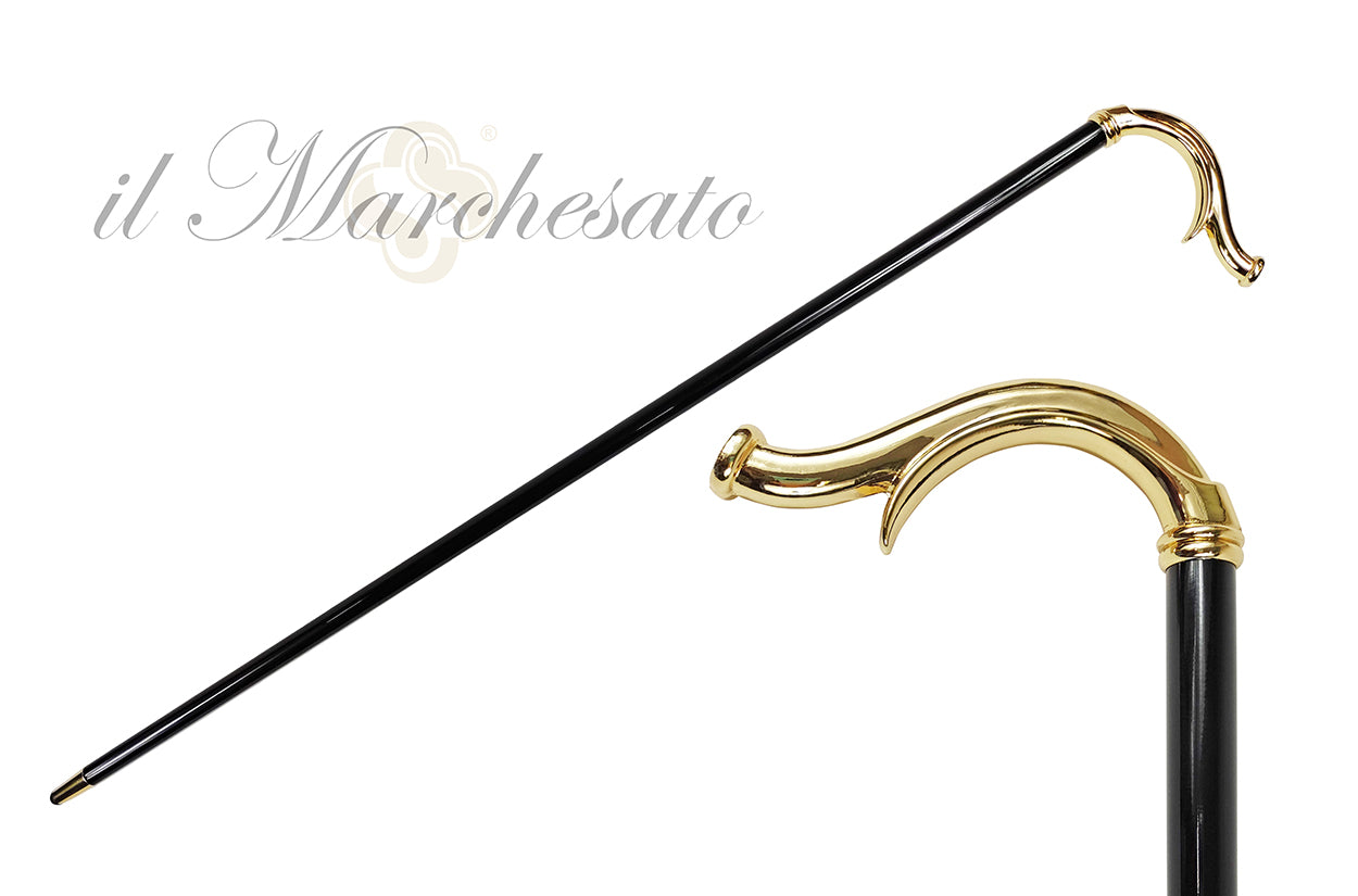 Elegant 24K Gold-Plated Brass Walking Cane - Premium Mobility Aid for Seniors & Fashionable Walking Stick for Outdoor Use