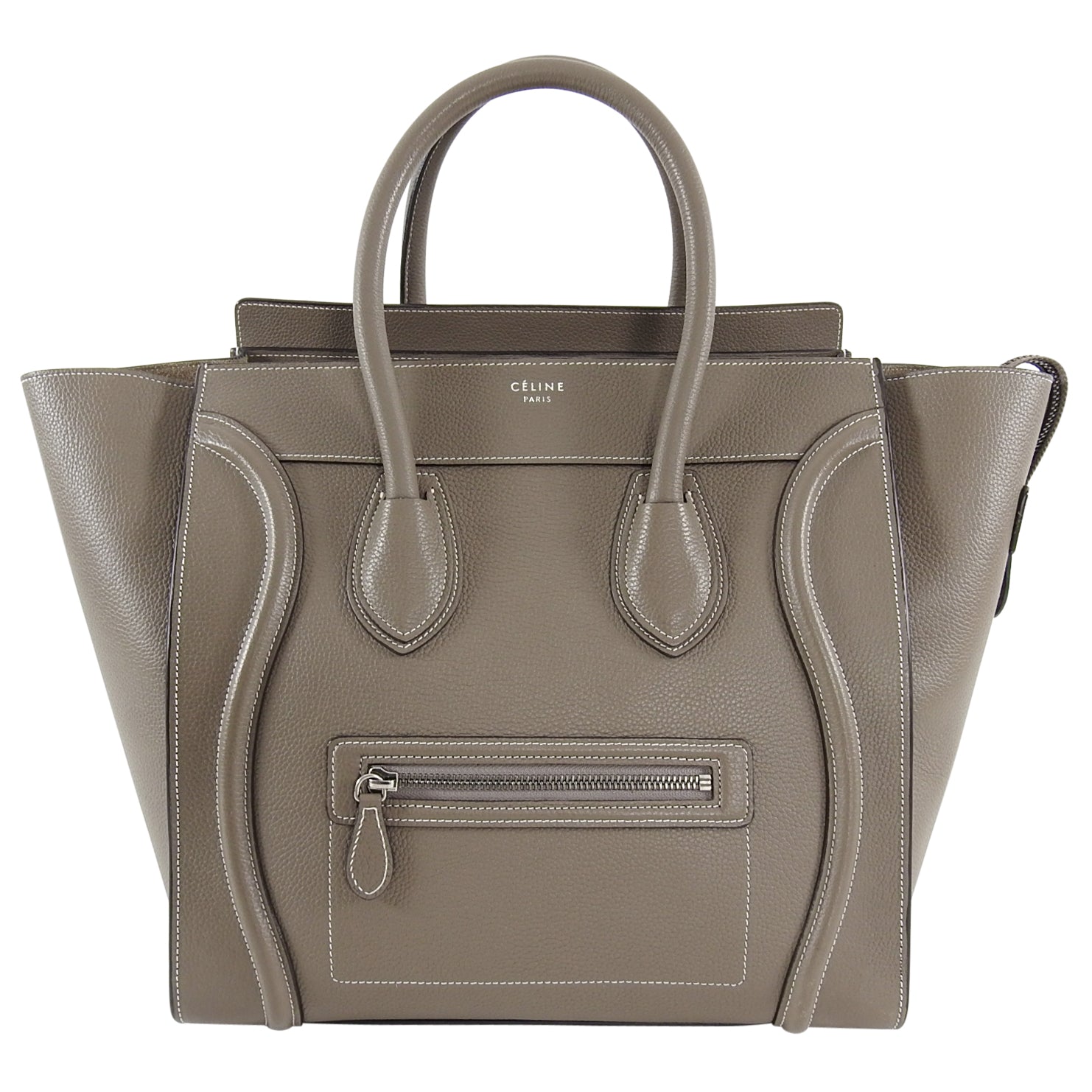 Celine Mini Luggage Tote Bag in Taupe Souris - Stylish Leather Handbag for Women, Perfect for Work, Travel & Everyday Use