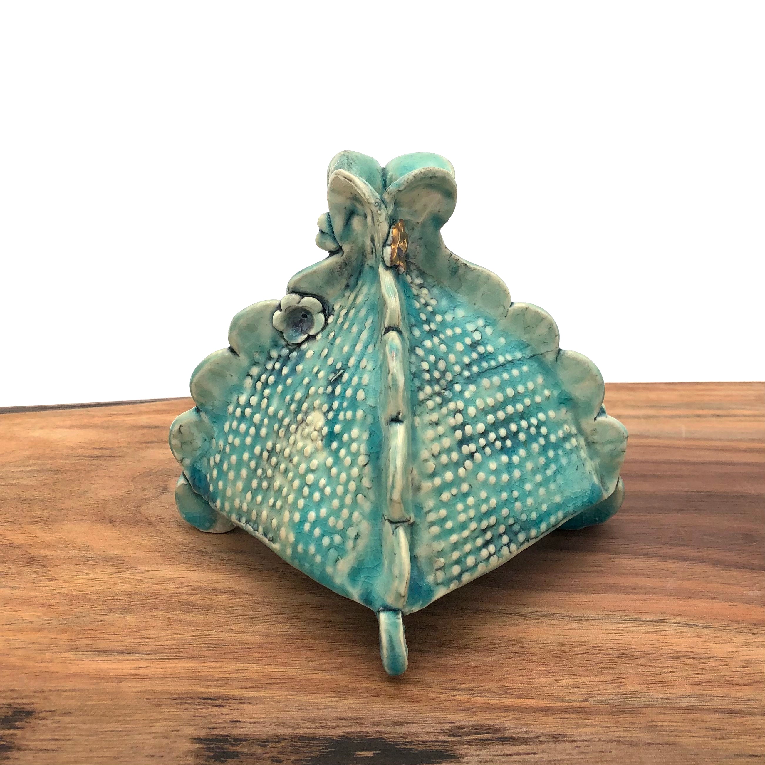 Susan Speck Ceramic Bud Vase - Small Fat Round Flower Vase for Home Decor, Wedding Centerpieces & Tabletop Arrangements