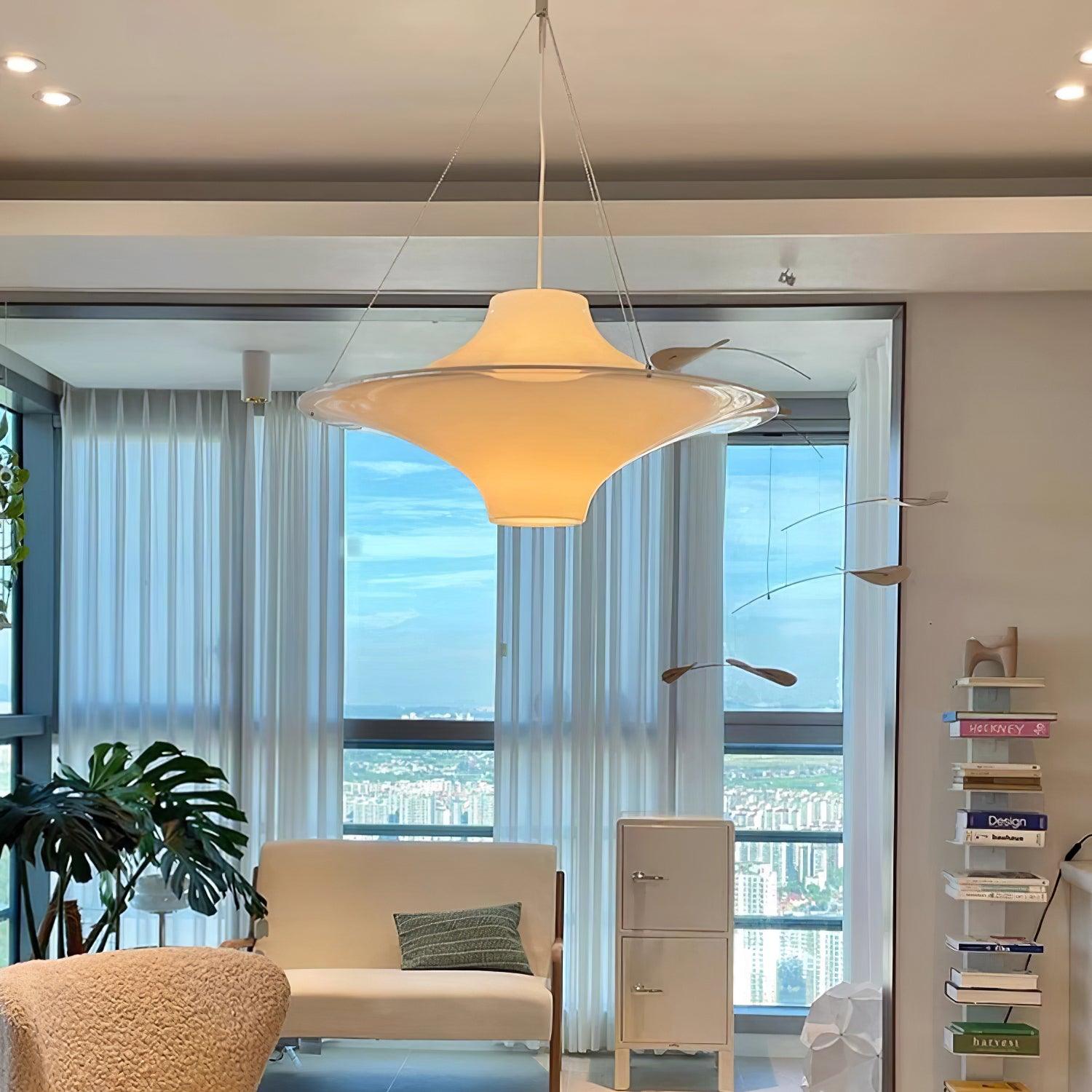 Lokki Modern Scandinavian Pendant Lamp - Minimalist Nordic Ceiling Light for Living Room, Bedroom, and Dining Room Decor