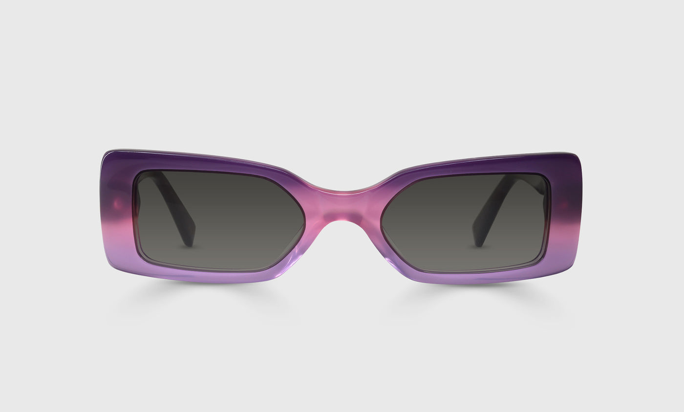 Kerfuffle Color 15 Purple Slushie Fade Sunglasses with Purple Temples - Trendy UV Protection Shades for Summer Beach, Pool Party & Outdoor Activities