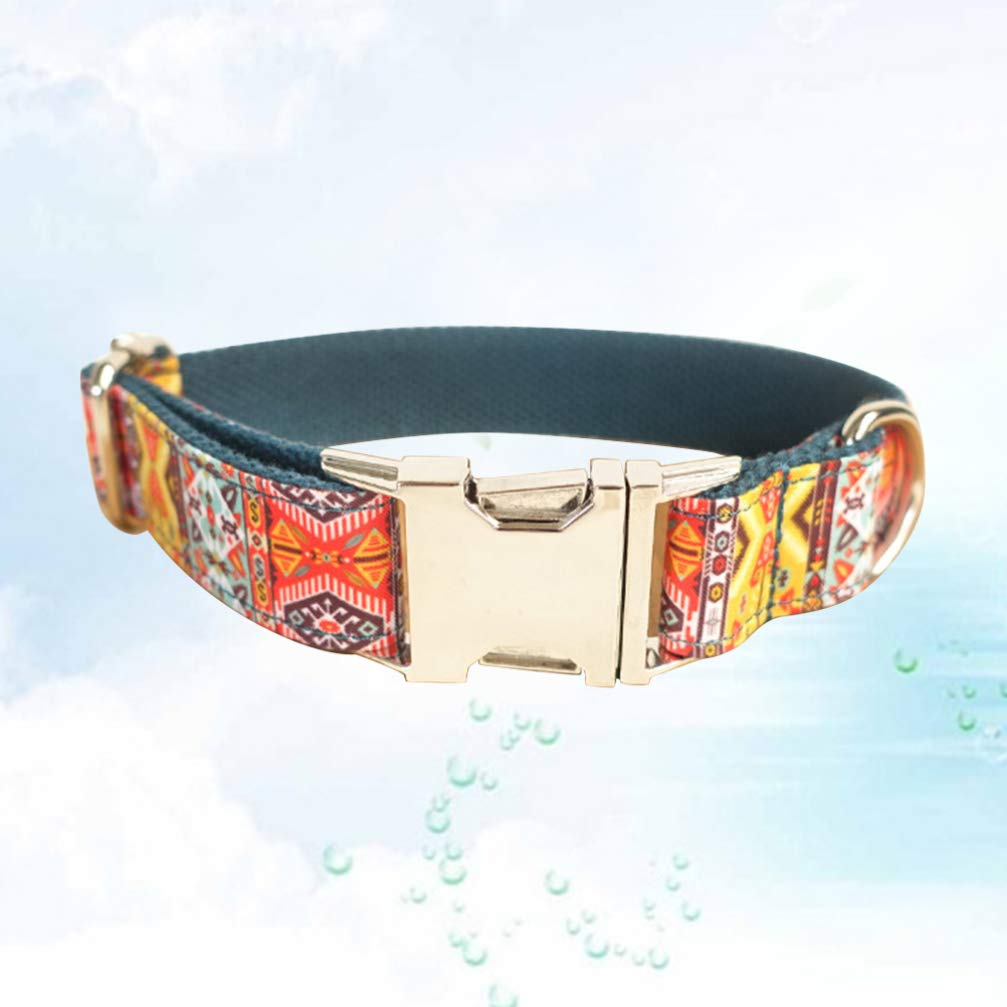 Handmade Adjustable Dog Collar for Small Medium Large Dogs - Soft Comfortable Pet Collar with D-Ring for Leash - Perfect for Walking, Training, and Outdoor Adventures