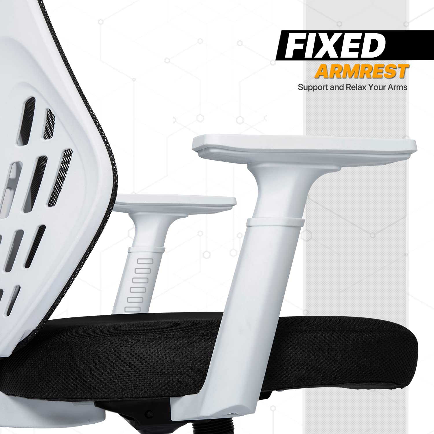 MoNiBloom Ergonomic Mesh Office Chair with Adjustable Headrest & Lumbar Support + Non-Slip Chair Mat - Perfect for Home Office, Gaming & Workspace Comfort