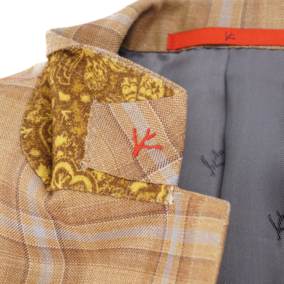 Isaia Men's Woven Wool Silk Linen Sport Coat - Premium Italian Tailored Blazer for Business, Weddings & Formal Occasions