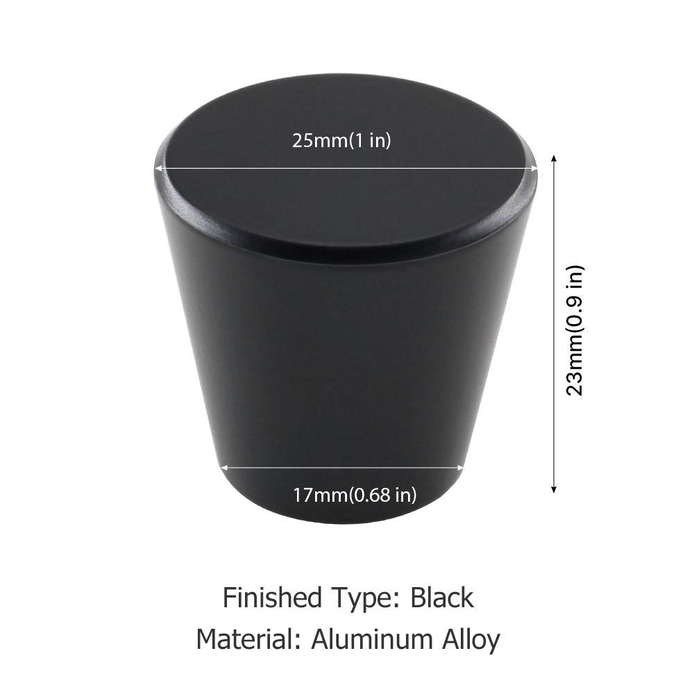 10 Pack Matte Black Cabinet Knobs - Premium Kitchen Cabinet Hardware for Dresser Drawers & Furniture - Durable & Stylish Pull Handles for Home, Office & DIY Projects