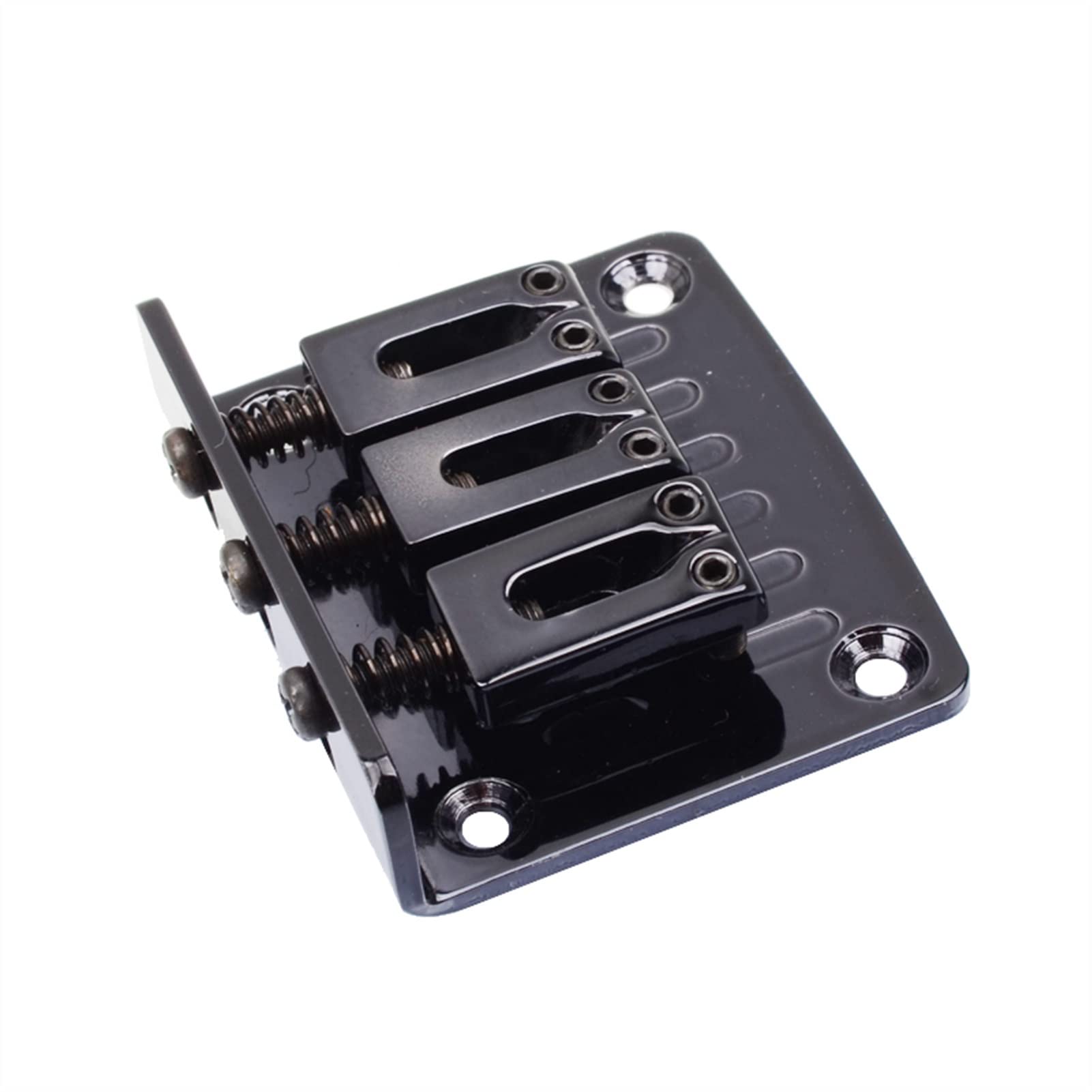 Adjustable 3-String Electric Guitar Bridge Tailpiece - Black | Replacement Part for Electric Guitars | Perfect for DIY Repairs & Upgrades