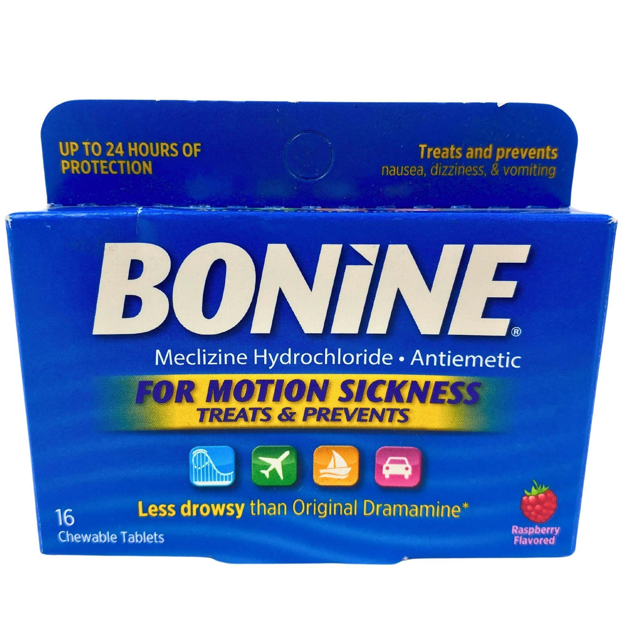 Bonine Meclizine Hydrochloride Motion Sickness Relief Tablets - 50 Count - Prevent Nausea & Dizziness for Travel, Cruises & Vertigo - Non-Drowsy Formula