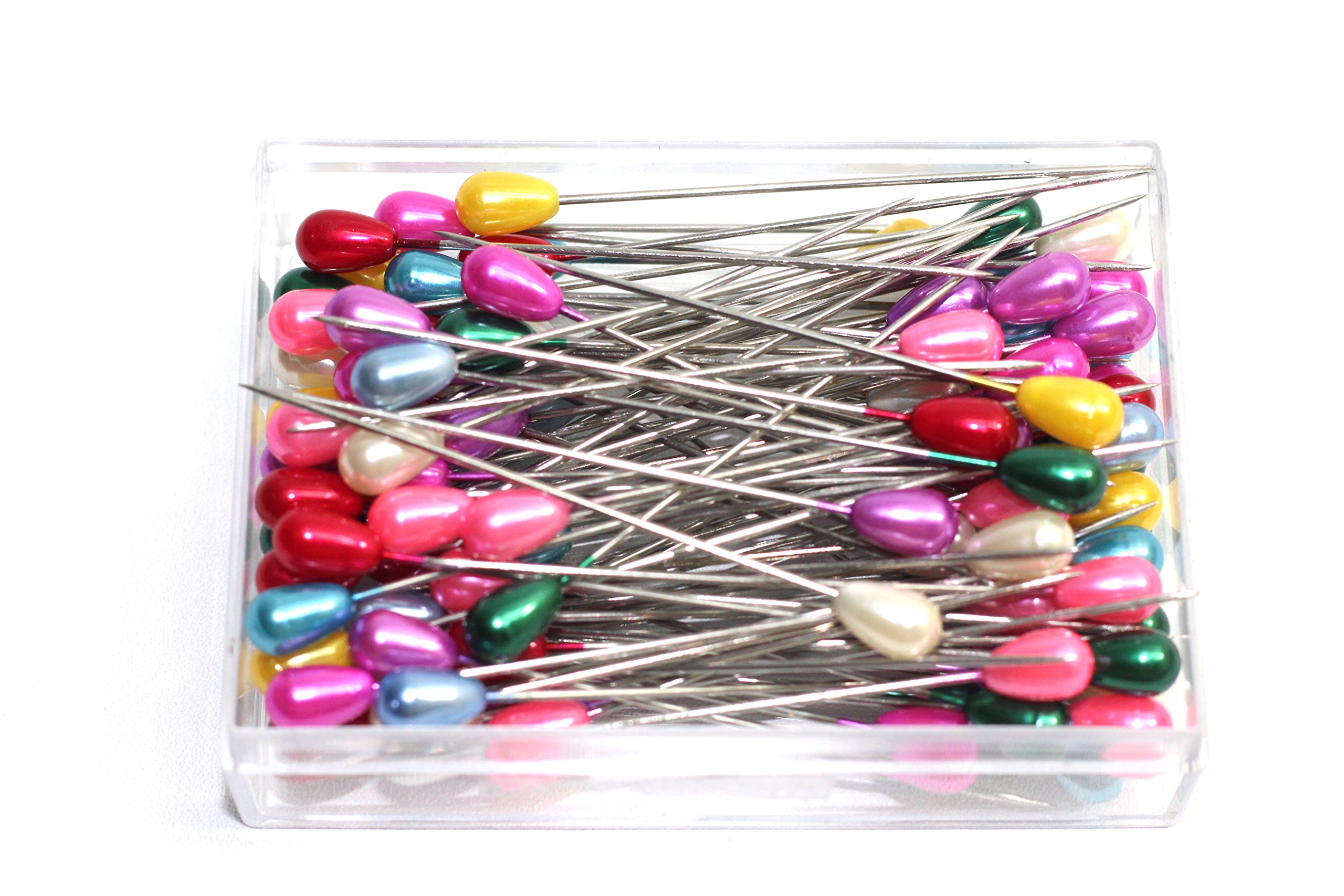 Ivory Corsage Pins 2 Inch Bulk 100 Pack Mixed Colors - Perfect for Wedding Bouquets, Prom Flowers, and Boutonnieres