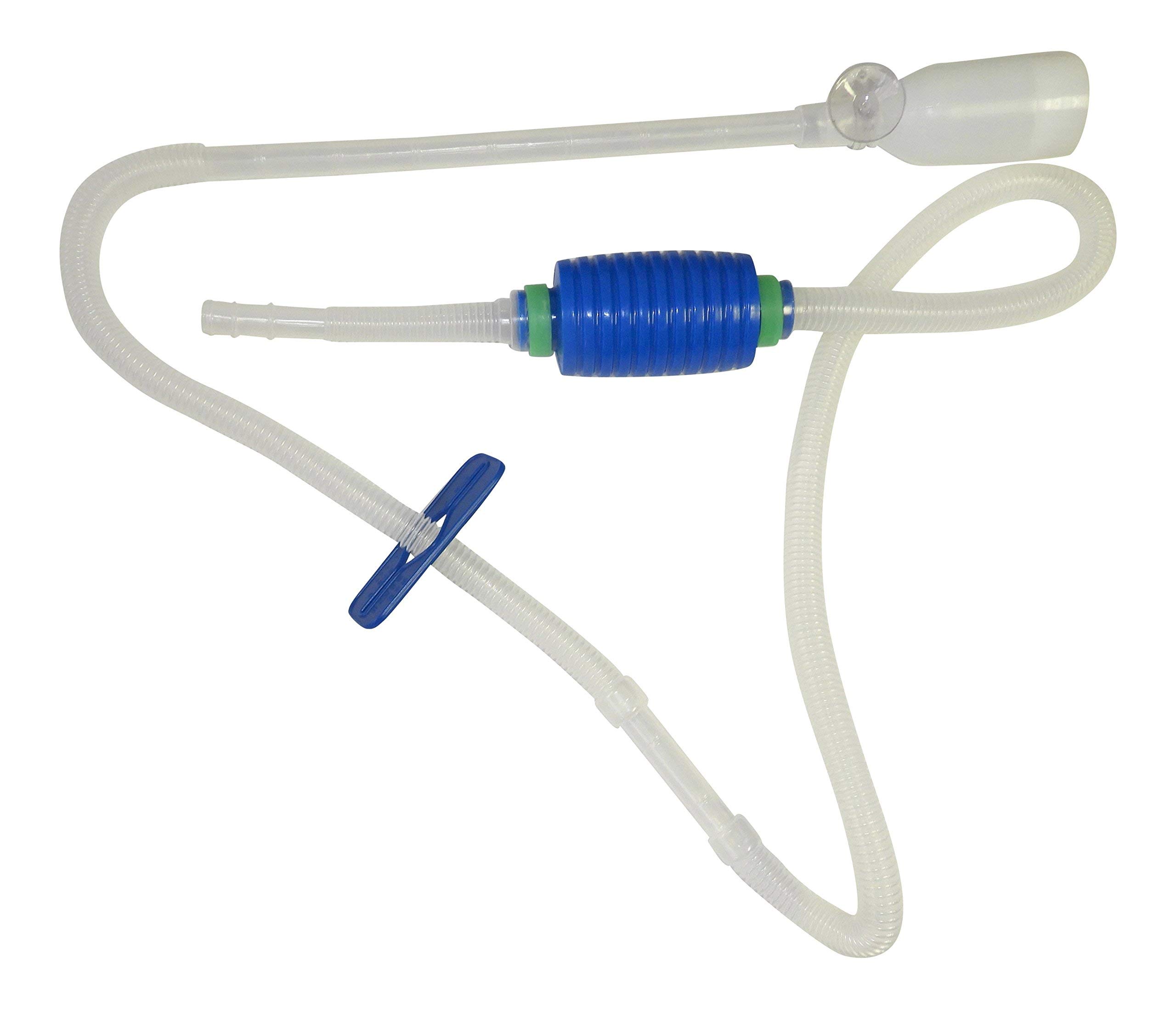 DINY Home & Style Aquarium Cleaner Siphon Pump - Fish Tank Gravel & Sand Cleaner with Long Nozzle & Water Flow Controller - Perfect for Freshwater & Saltwater Aquarium Maintenance