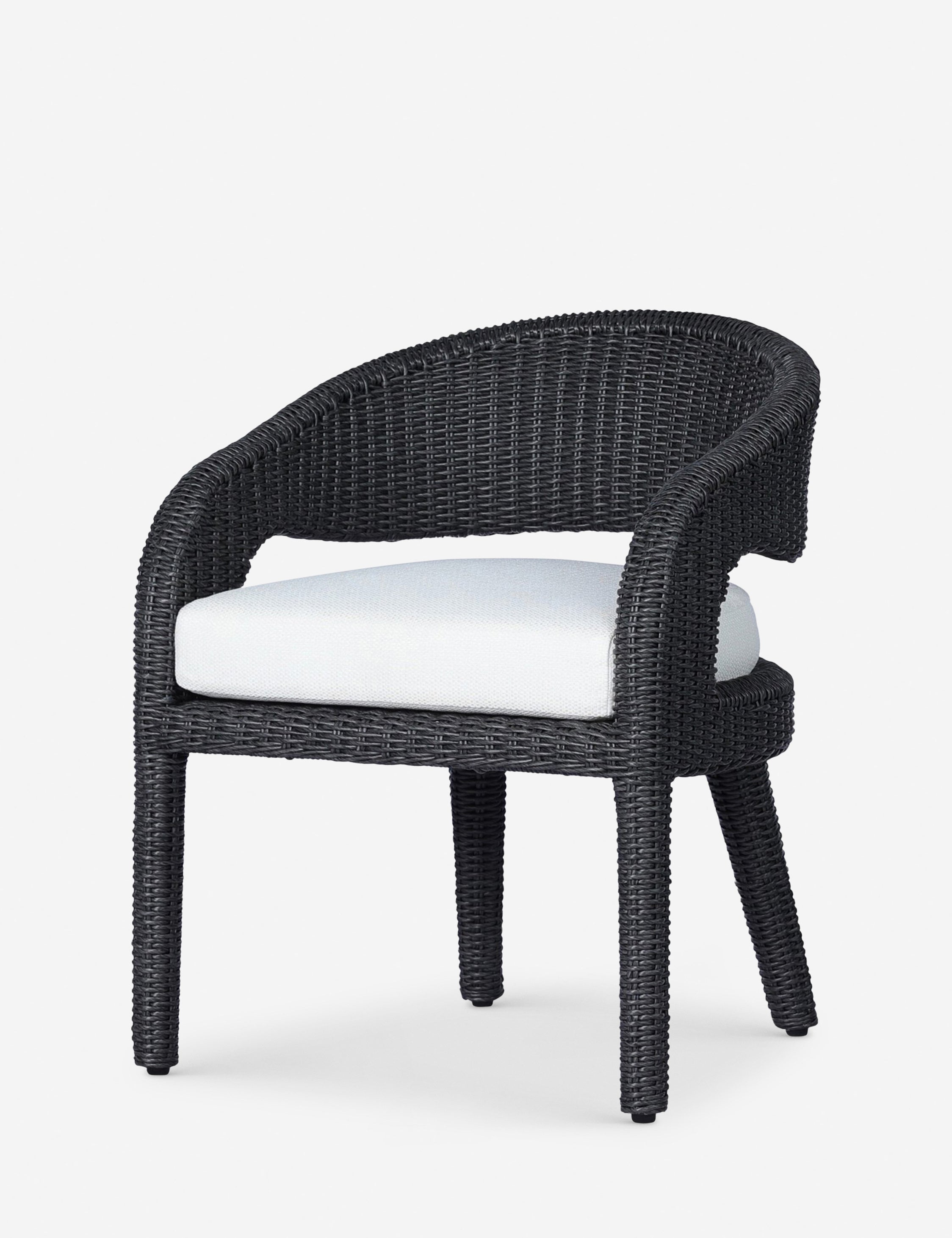 Delacroix Indoor Outdoor Dining Chair - Weather-Resistant Patio Furniture for Garden, Poolside, and Restaurant Use
