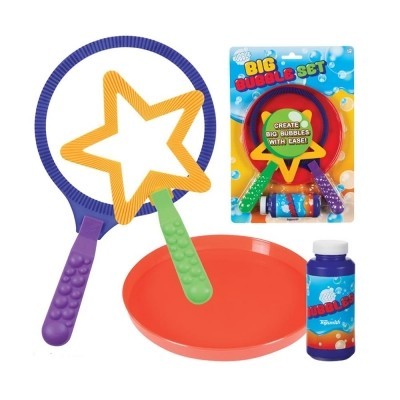 Big Bubble Wand Set - Giant Bubble Maker Kit for Kids & Adults - Outdoor Fun for Parties, Parks & Backyards