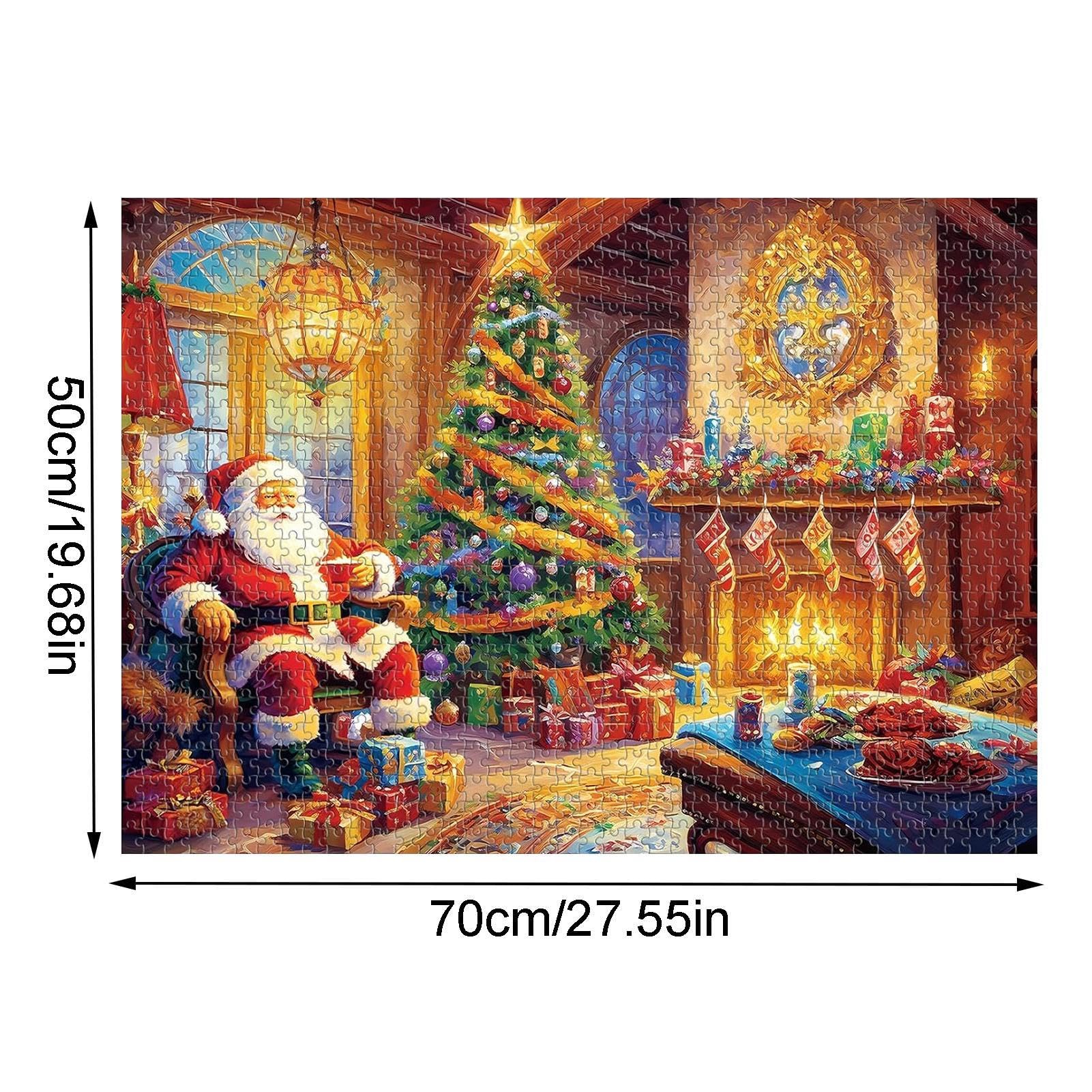 1000-Piece Advent Calendar Puzzle - 24 Days Christmas Countdown Puzzle for Adults (70x50cm) | Fun Holiday Activity & Family Gift Idea