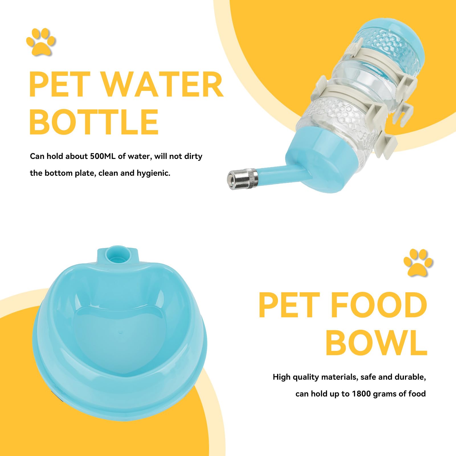 Adjustable No Drip Dog Water Bottle Stand - Portable Pet Water Dispenser for Dogs and Cats (Blue) - Ideal for Travel, Hiking, and Outdoor Adventures