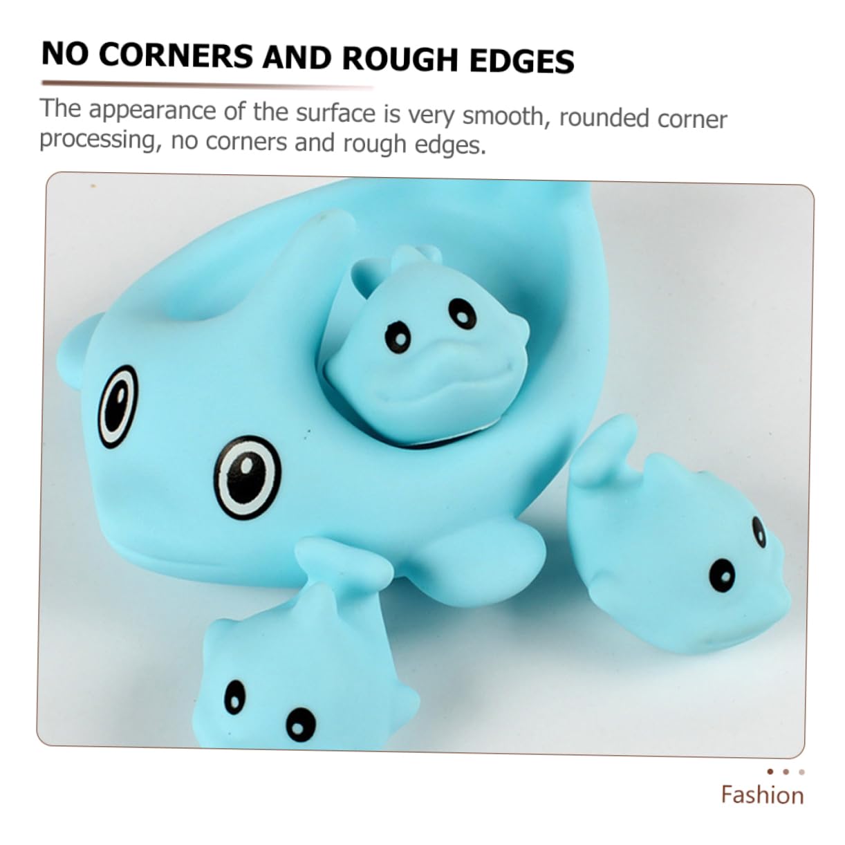 FAVOMOTO 4 Pack Bath Toys for Kids - Waterproof Vinyl Shower Games Set in Sky Blue - Fun Bathtime Play for Toddlers & Infants