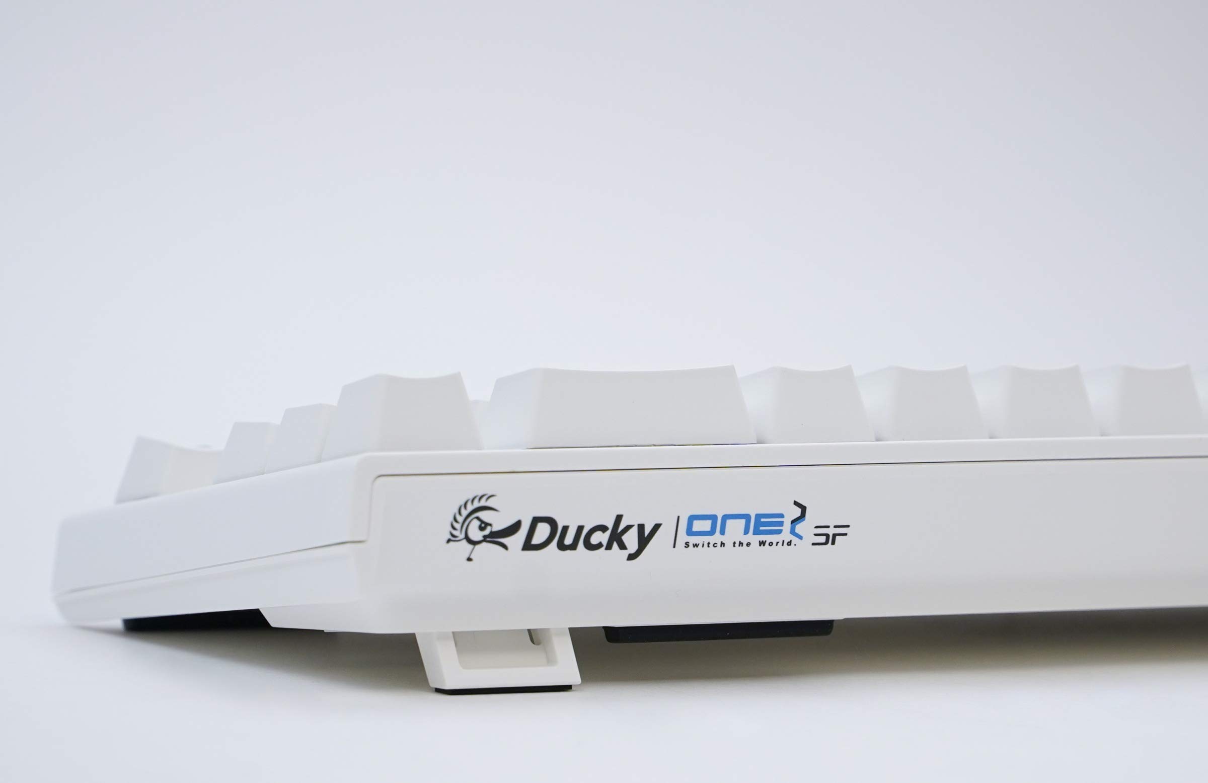Ducky One 2 SF RGB Pure White 65% Compact Mechanical Keyboard - Cherry MX Silent Red Switches, Double Shot PBT Keycaps, RGB Backlit for Gaming & Typing - Perfect for Esports, Office Work & Programming
