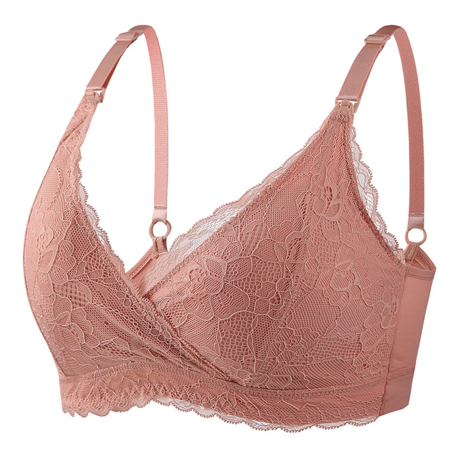 Wirefree Maternity Nursing Bra - Comfortable Lace Breastfeeding Bralette for Women, Sexy Wrap Nursing Bras for Pregnancy & Postpartum - Perfect for Daily Wear, Nighttime Comfort and Breastfeeding Convenience