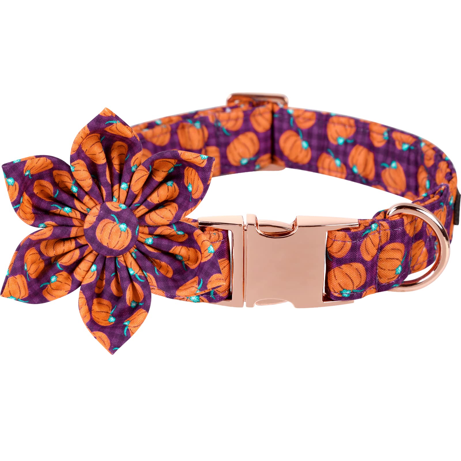 Lionet Paws Adjustable Flower Dog Collar - Comfortable Halloween Pet Collar for Small Medium Large Dogs - Perfect Gift for Puppies & Dog Lovers (Ideal for Costume Parties, Photo Shoots & Daily Walks)