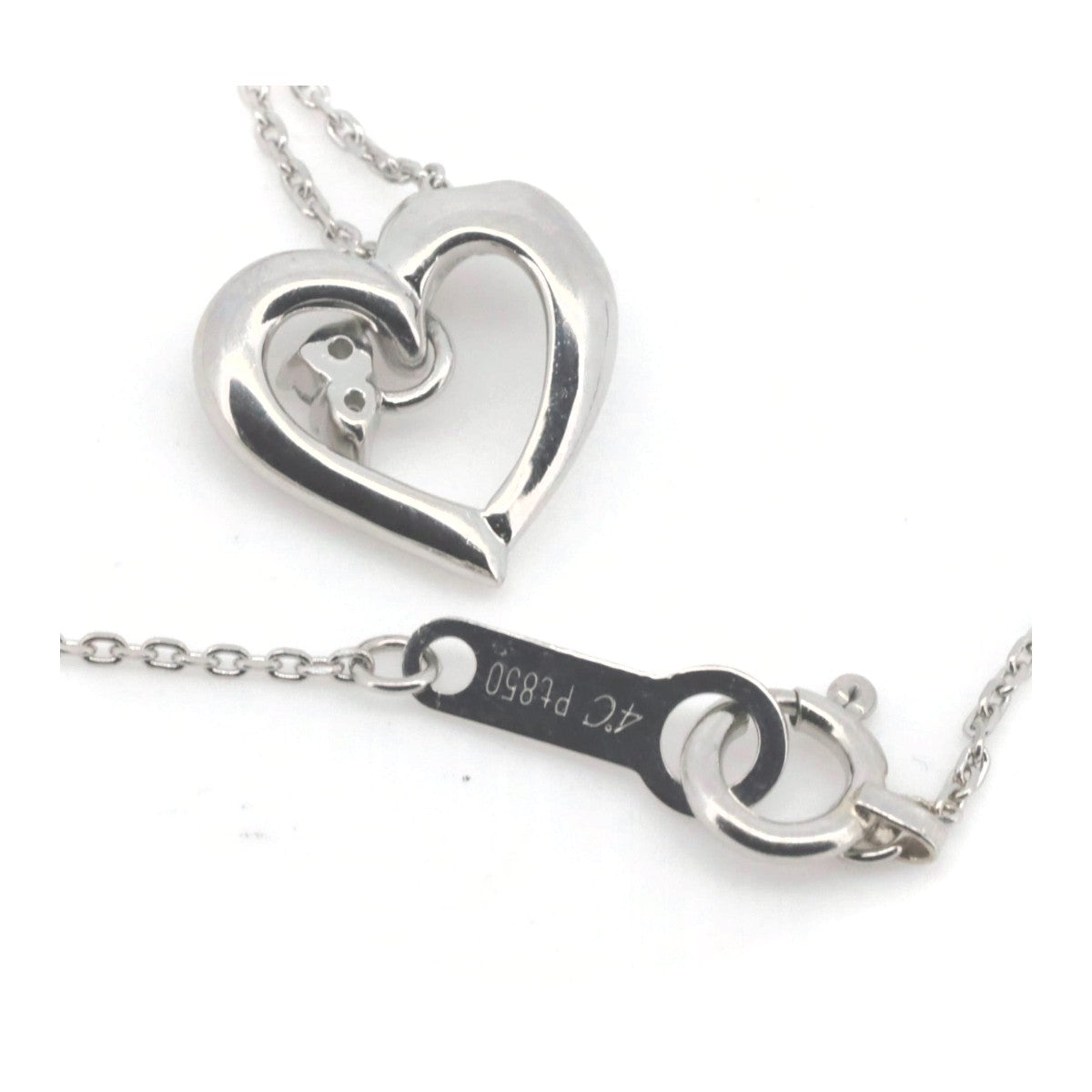 4℃ Heart Motif PT850 Necklace - Elegant 18K Gold Plated Pendant for Women | Perfect for Valentine's Day, Anniversary & Romantic Gifts | Everyday Jewelry & Special Occasions