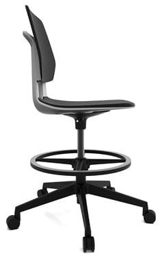 Safco 7827BL Commute Petite Drafting Chair - Adjustable Height Ergonomic Office Chair for Small Spaces, Home & Studio Workspaces