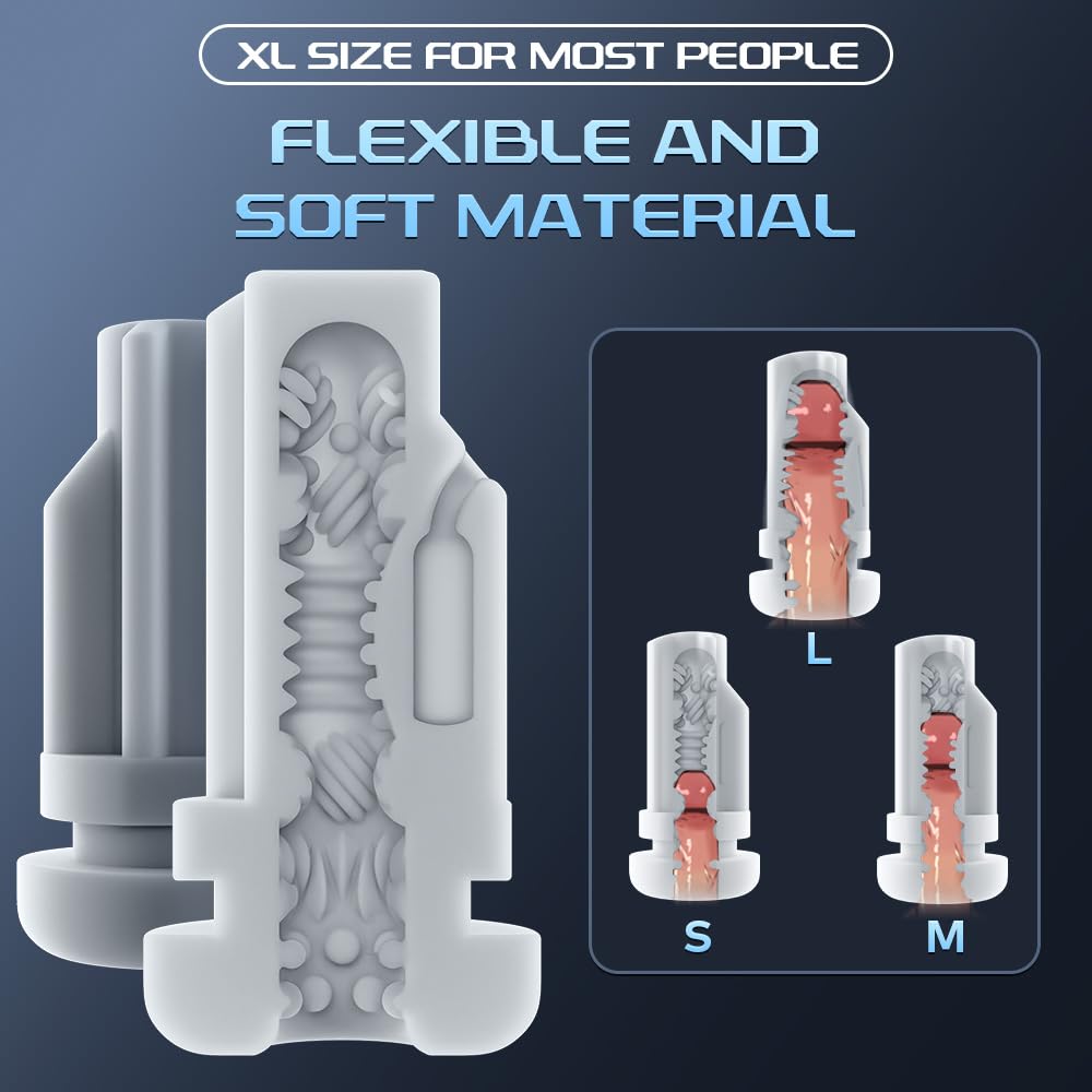 Automatic Male Masturbator - Upgraded Electric Penis Pump with 4 Sucking & Thrusting Modes, Heating Sleeve for Enhanced Pleasure | Adult Sex Toy for Men, Penis Enlarger & Blowjob Simulator | Perfect for Solo Play, Couples Fun & Discreet Home Use
