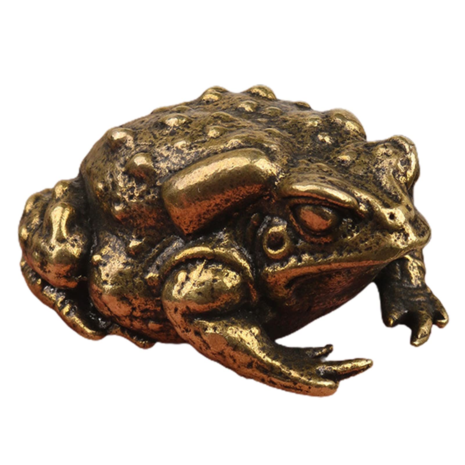 Golden Toad Money Frog Statue - Feng Shui Wealth & Prosperity Decor for Office Desk, Home Decor, Business Gift - Auspicious Lucky Charm for Good Fortune & Success