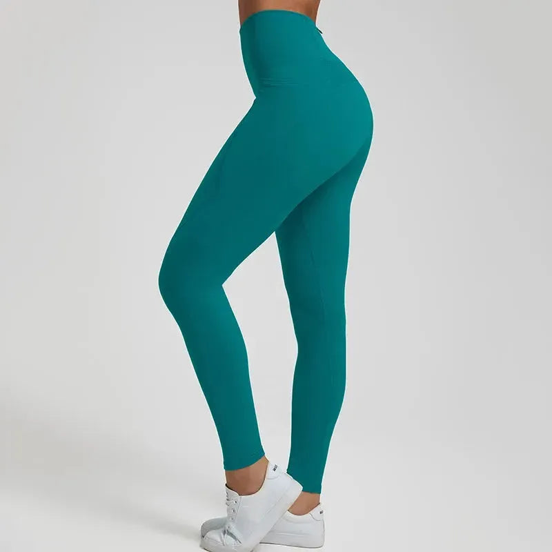 Seamless Nude Yoga Pants for Women - 3 Pocket High Waisted Gym Leggings with Push Up Effect | Perfect for Workouts, Running & Lounge Wear