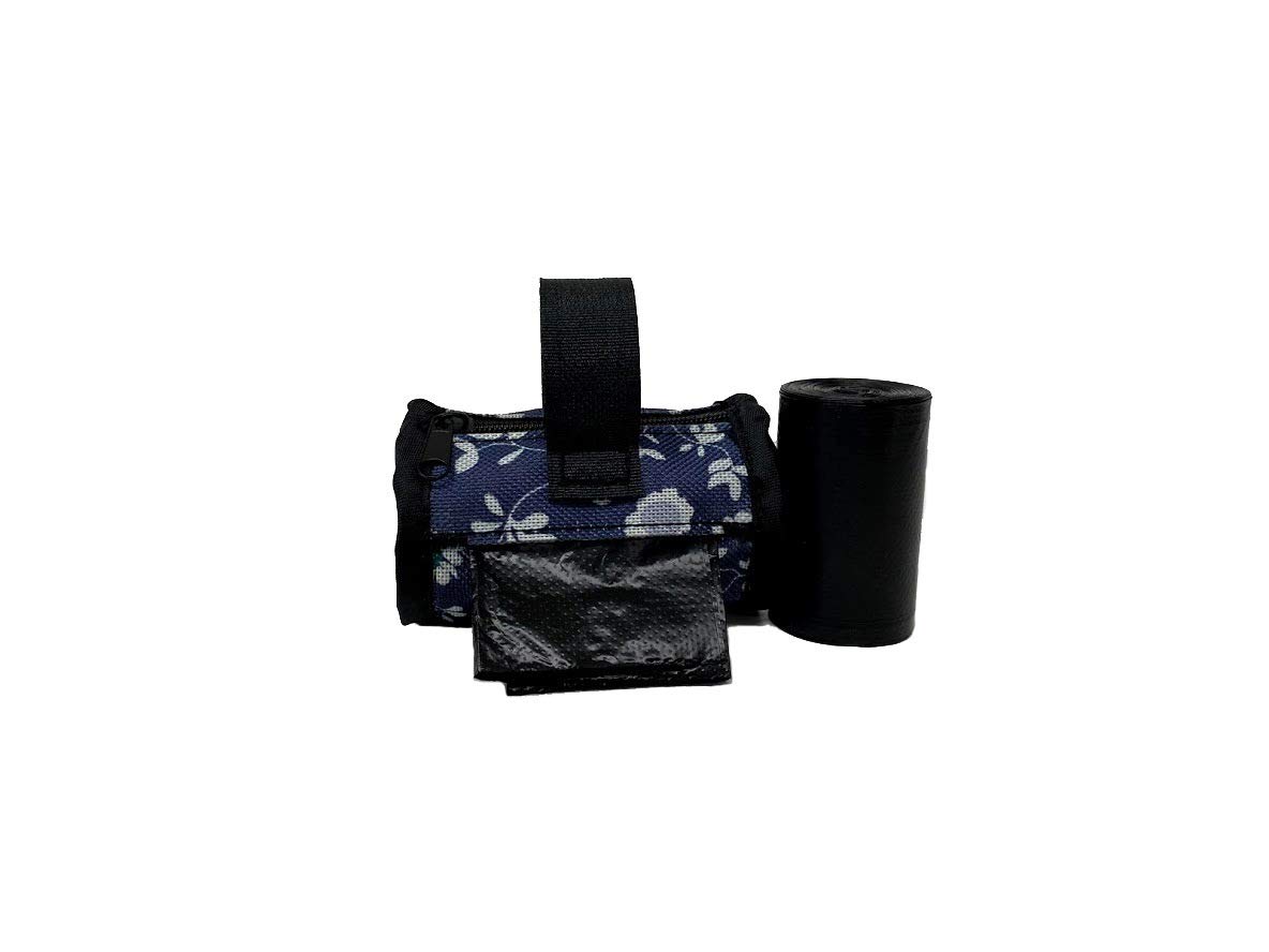 Premium 2-Roll Dog Waste Bags Dispenser - USA Made Barrel Style Poop Bag Holder with Easy-Open Design (Daisy Pattern) | Perfect for Park Walks, Backyard Cleanup & Travel with Pets