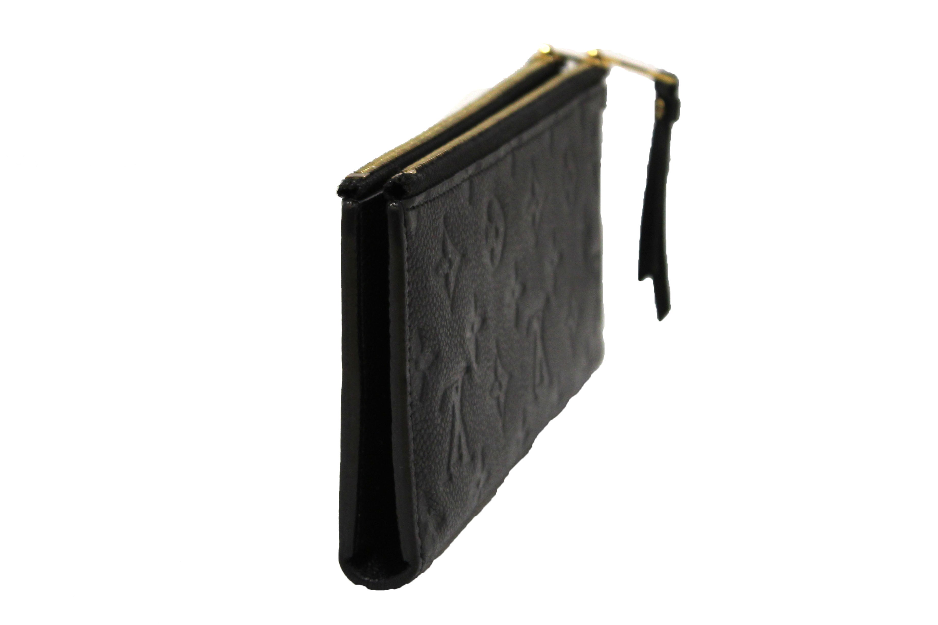 Authentic Louis Vuitton Black Monogram Empreinte Leather Adele Long Wallet for Women | Luxury Designer Bifold Wallet with Card Slots & Zippered Coin Pocket | Perfect for Everyday Use, Travel & Gift Giving