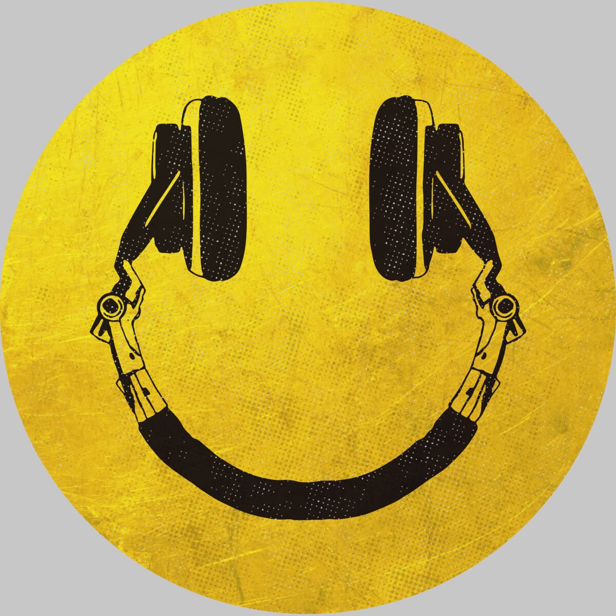 ArtTypeMachine Music Smile Graphic T-Shirt for Men | Cool Band Tee for Concerts & Casual Wear | Funny Music Lover Gift