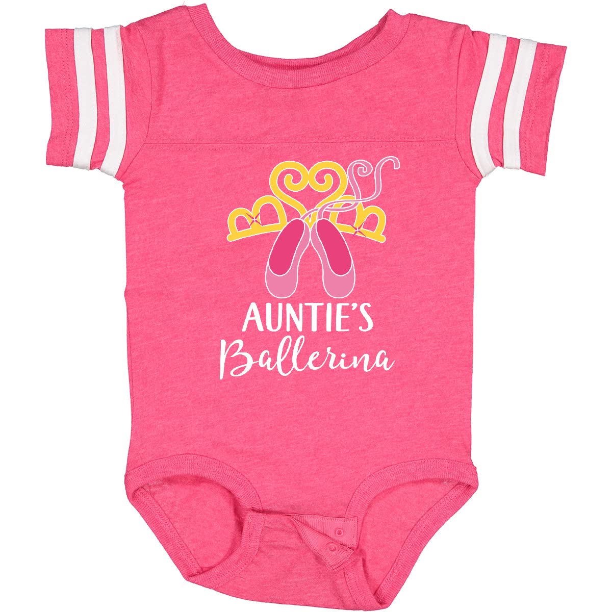 Inktastic Ballet Dancer Auntie Ballerina Shoes Baby Bodysuit - Cute Dance Outfit for Girls, Toddler Ballet Gift, Soft Cotton Onesie for Dance Class & Photo Shoots