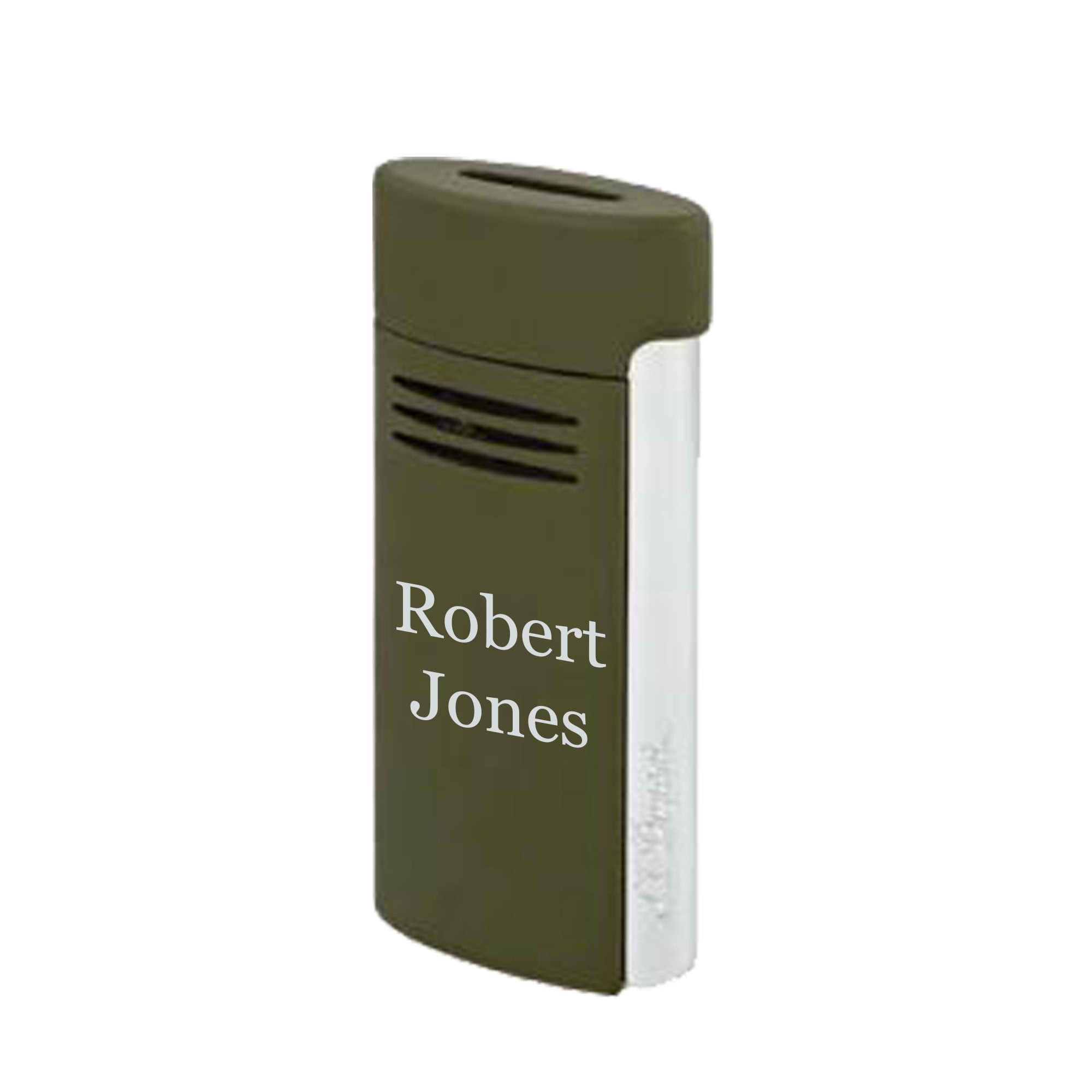 S.T. Dupont Megajet Cigar Lighter - Matte Khaki Finish | Premium Butane Torch for Cigars | Perfect for Outdoor Smoking, Gifts & Luxury Collectors