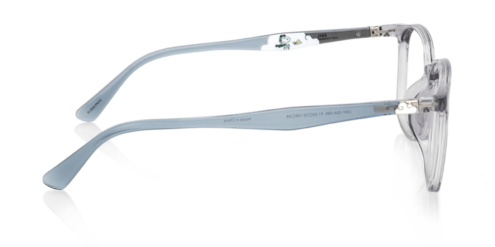 JINS x PEANUTS 085 Pilot 91 Eyeglasses - Stylish Round Frame Glasses for Men & Women - Perfect for Reading, Work, and Everyday Fashion