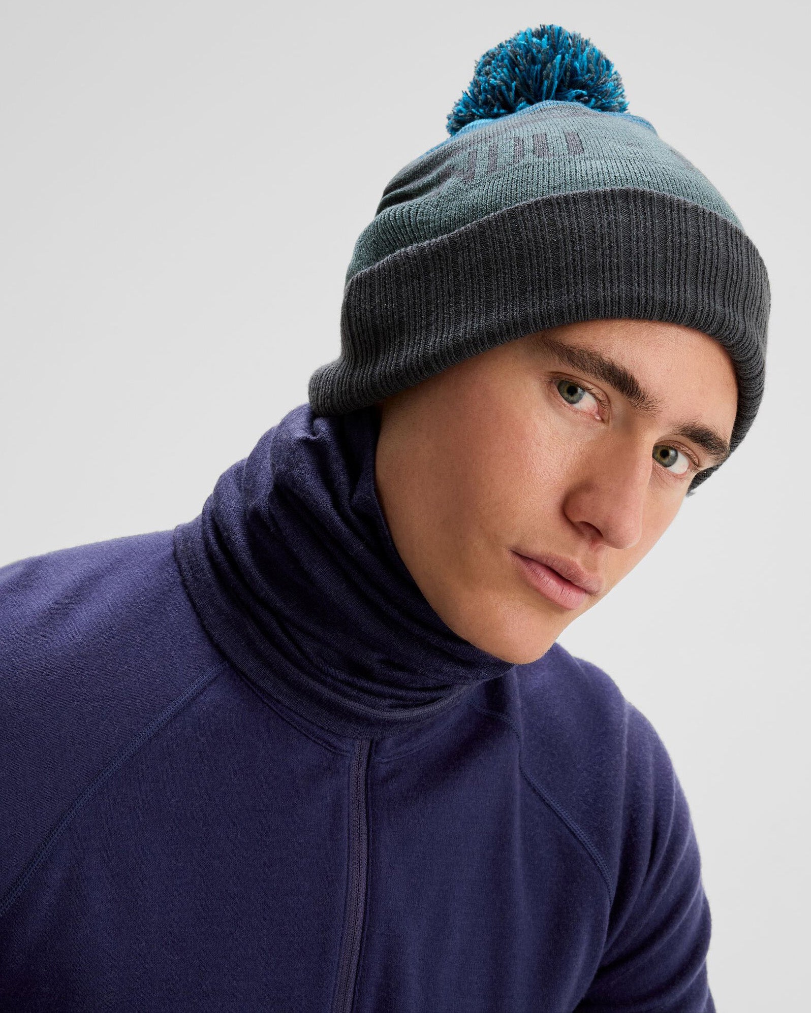 MTN Skies Pompom Beanie - Winter Knit Hat for Women & Men, Soft Warm Beanie with Faux Fur Pom, Night/Light/Undertow/Eddy Color Options - Perfect for Skiing, Snowboarding & Cold Weather Activities