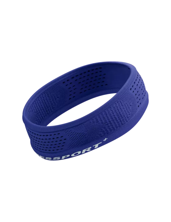 Compressport Unisex Thin Headband On/Off - Dazz Blue - Sweat Absorbing Sports Headband for Running, Cycling & Workouts