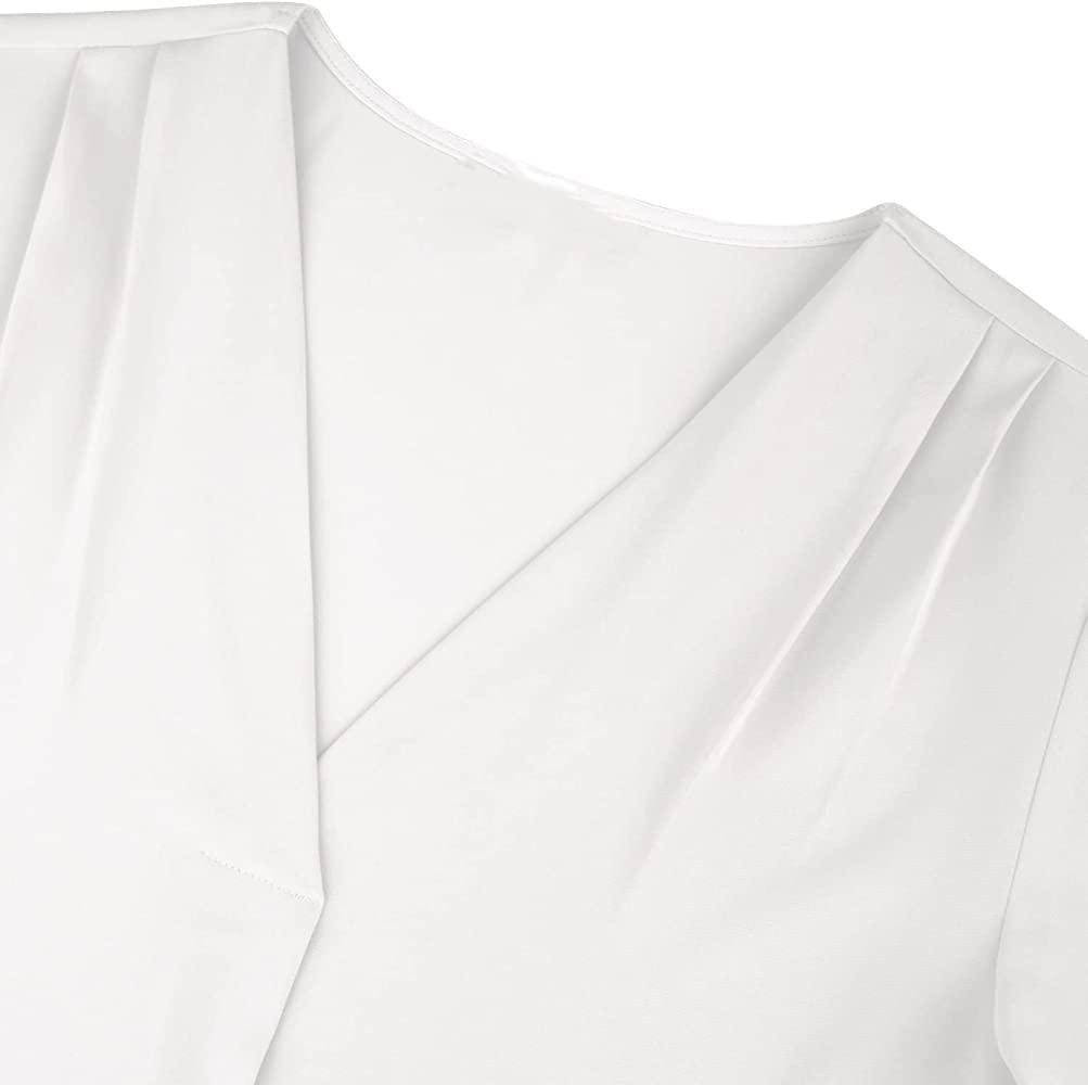 Elegant Women's V-Neck Ruffle Sleeve Chiffon Blouse - Flowy Casual Dressy Top for Work, Party & Date Night | Women's Blouses & Tops Collection