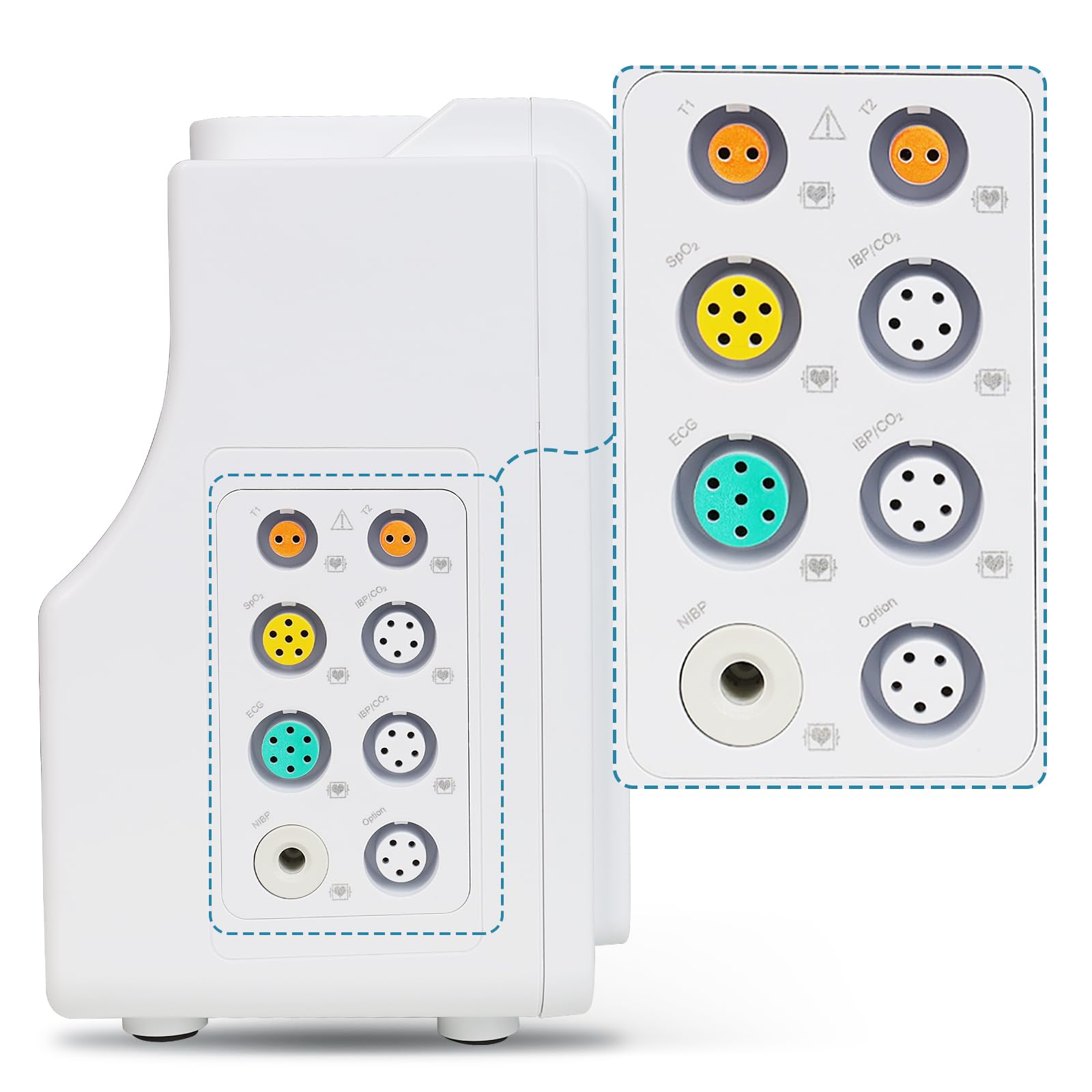 CONTEC CMS6000VET Veterinary Patient Monitor with ETCO2 & Printer - 6 Parameter Multi-Function Monitor for Dogs, Cats & Pets - Ideal for Home Clinics & Veterinary Practices