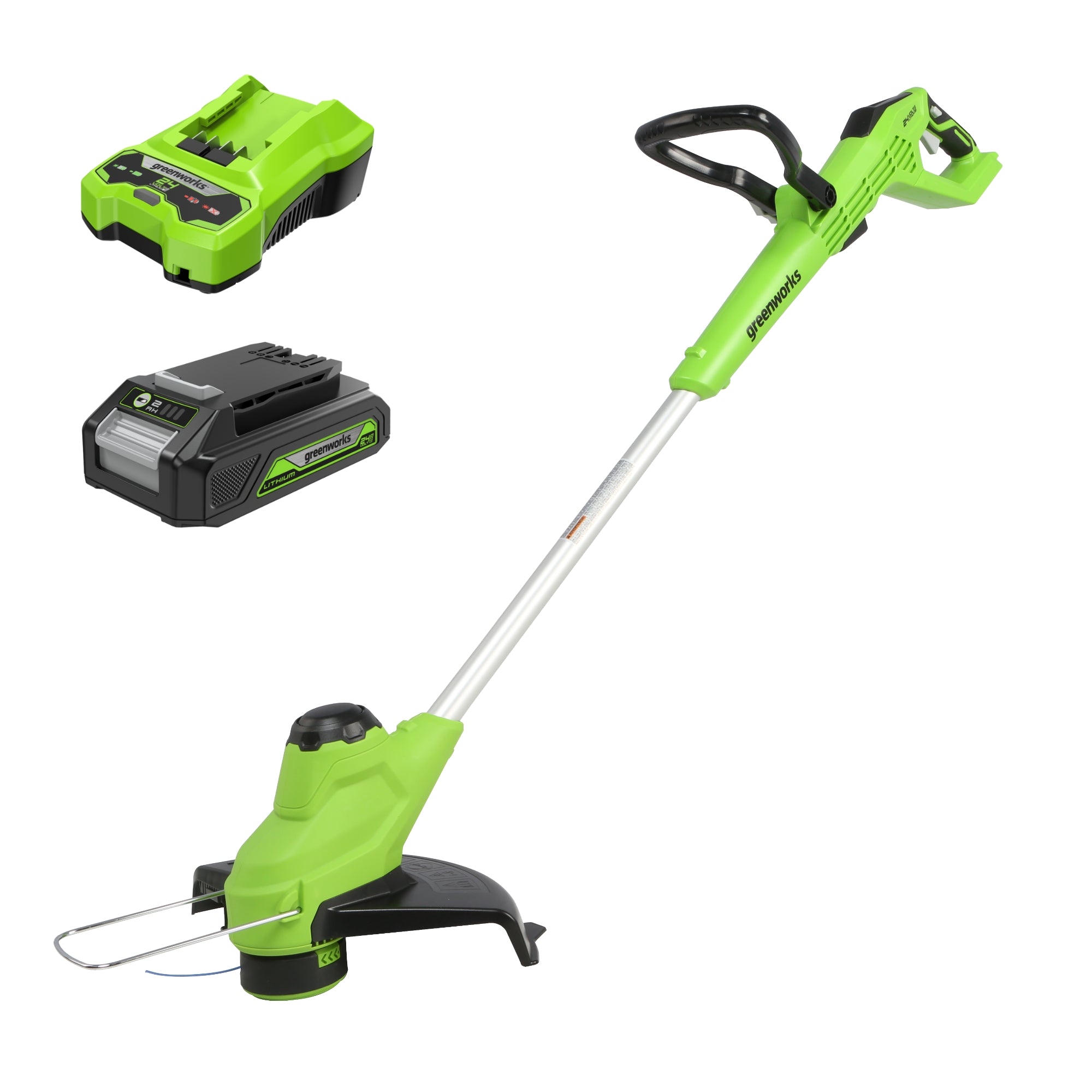 24V 12-Inch Cordless Battery String Trimmer & Edger with 2.0Ah Battery & Charger - Perfect for Lawn Care, Yard Maintenance & Landscaping