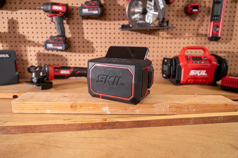 SKIL PWR CORE 20 20V Bluetooth Speaker (Tool Only) - RO5028-00 | Cordless Power Tool Speaker for Job Sites & Outdoor Work | Battery & Charger Sold Separately